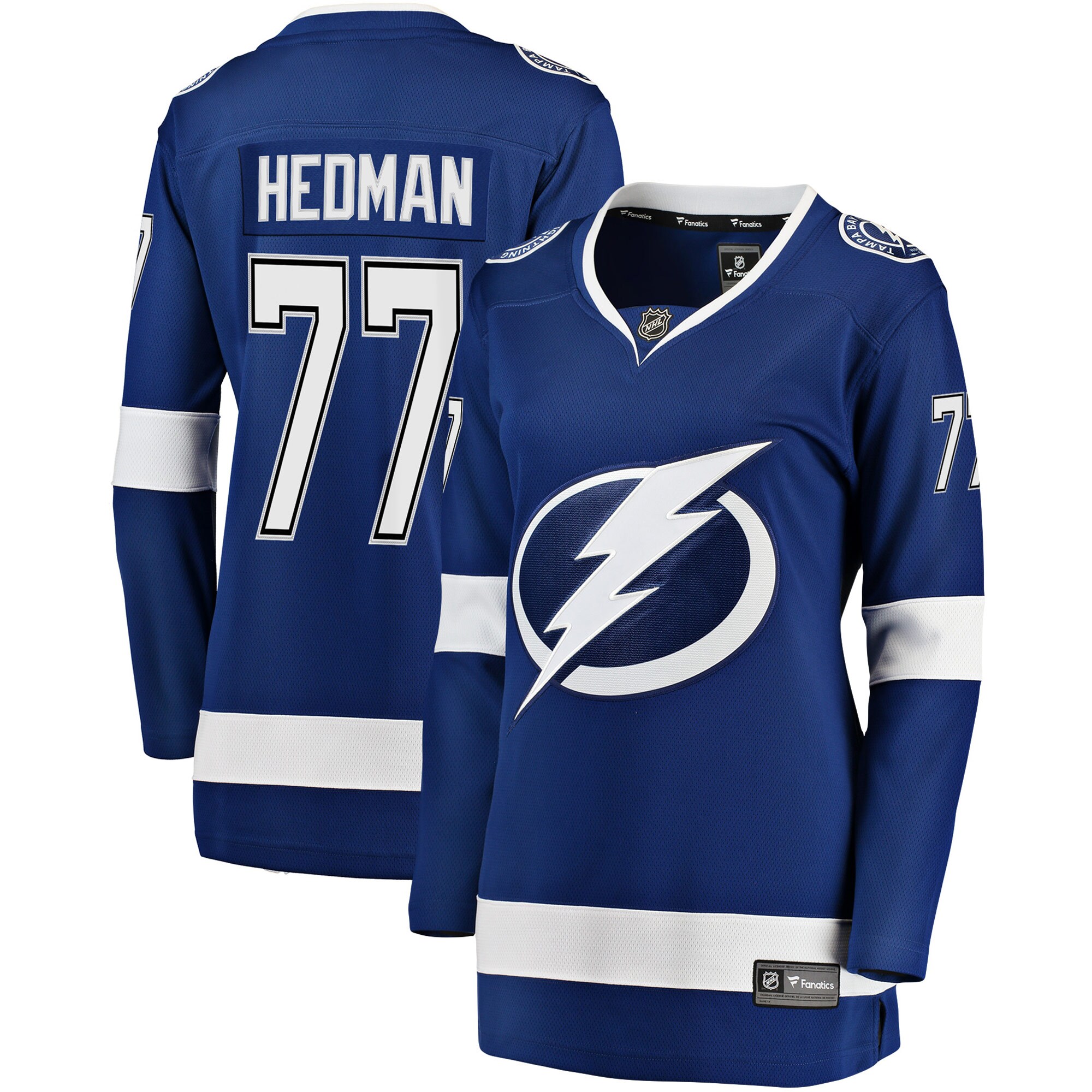 Women's Tampa Bay Lightning Victor Hedman Blue Premier Breakaway Player Jersey - JS880 