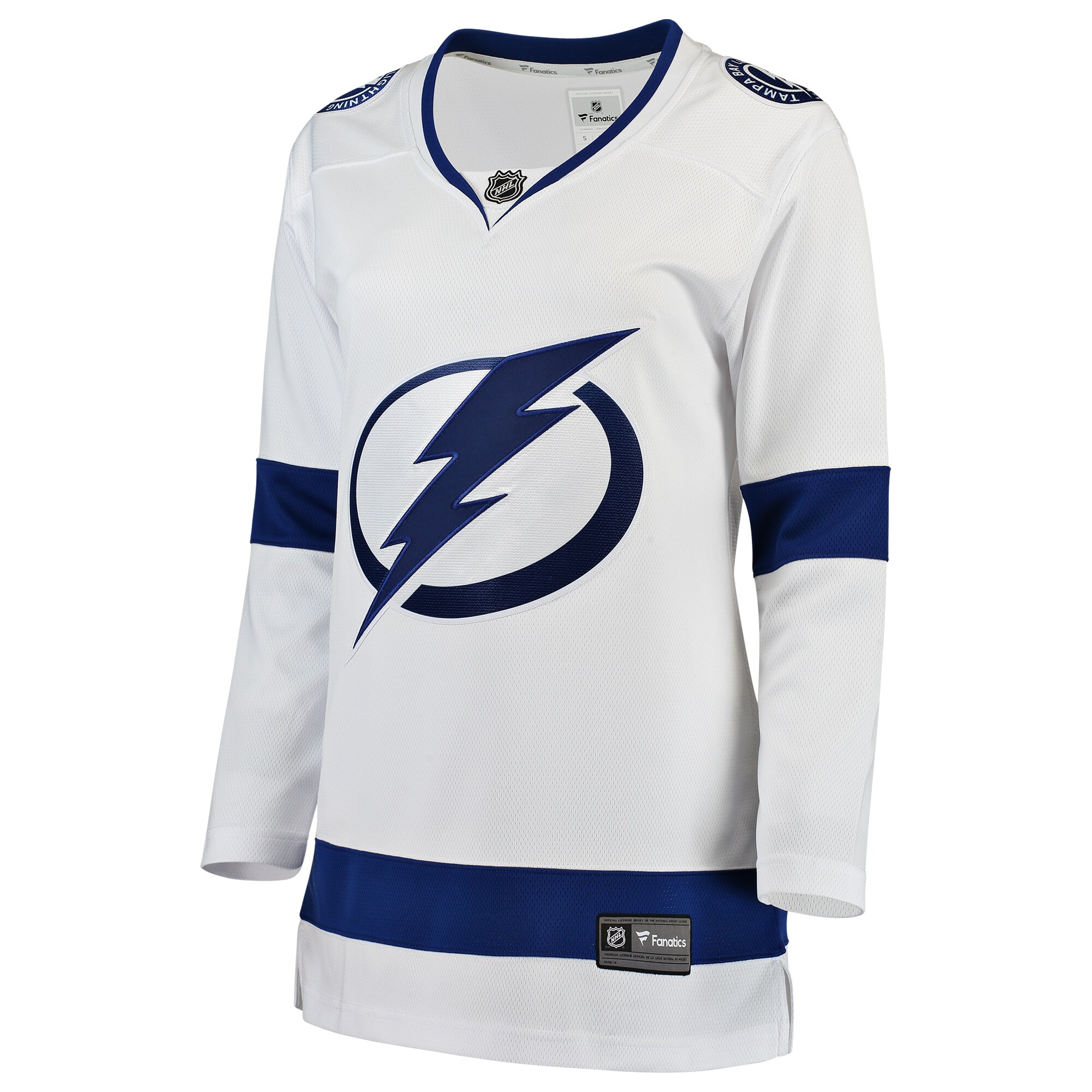Alternative view of Women's Tampa Bay Lightning White Away Breakaway Jersey - JS600 