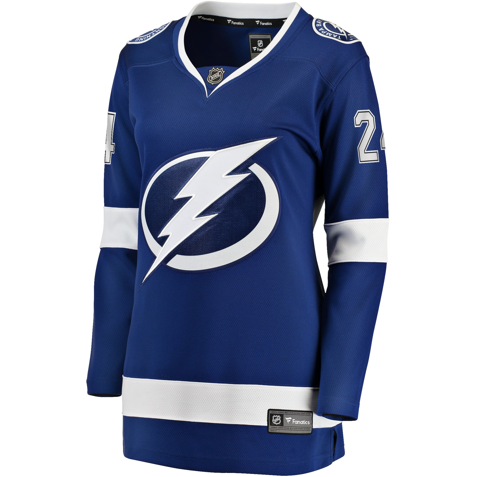 Alternative view of Women's Tampa Bay Lightning Zach Bogosian Blue Home Breakaway Player Jersey - JS454 