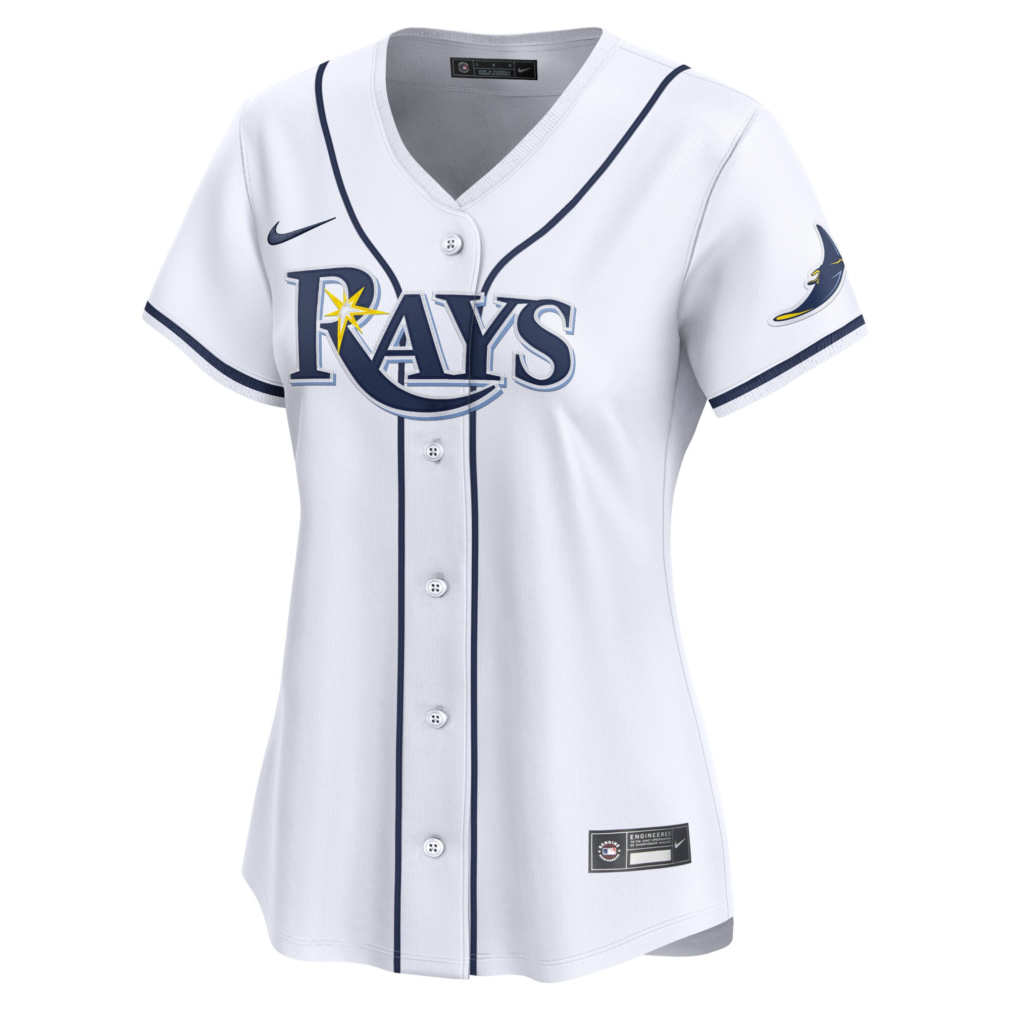 Alternative view of Women's Tampa Bay Rays White 2024 Jackie Robinson Day Home Limited Jersey - JS958 