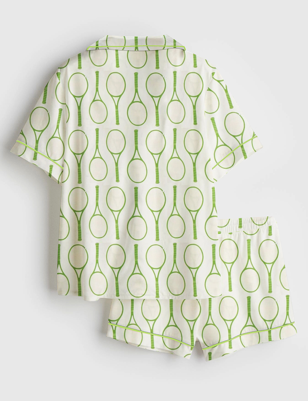 Alternative view of Women's Tennis Time Tennis Lover Tennis Player Game DayÂ Print Short Sleeve Satin Pajama Set