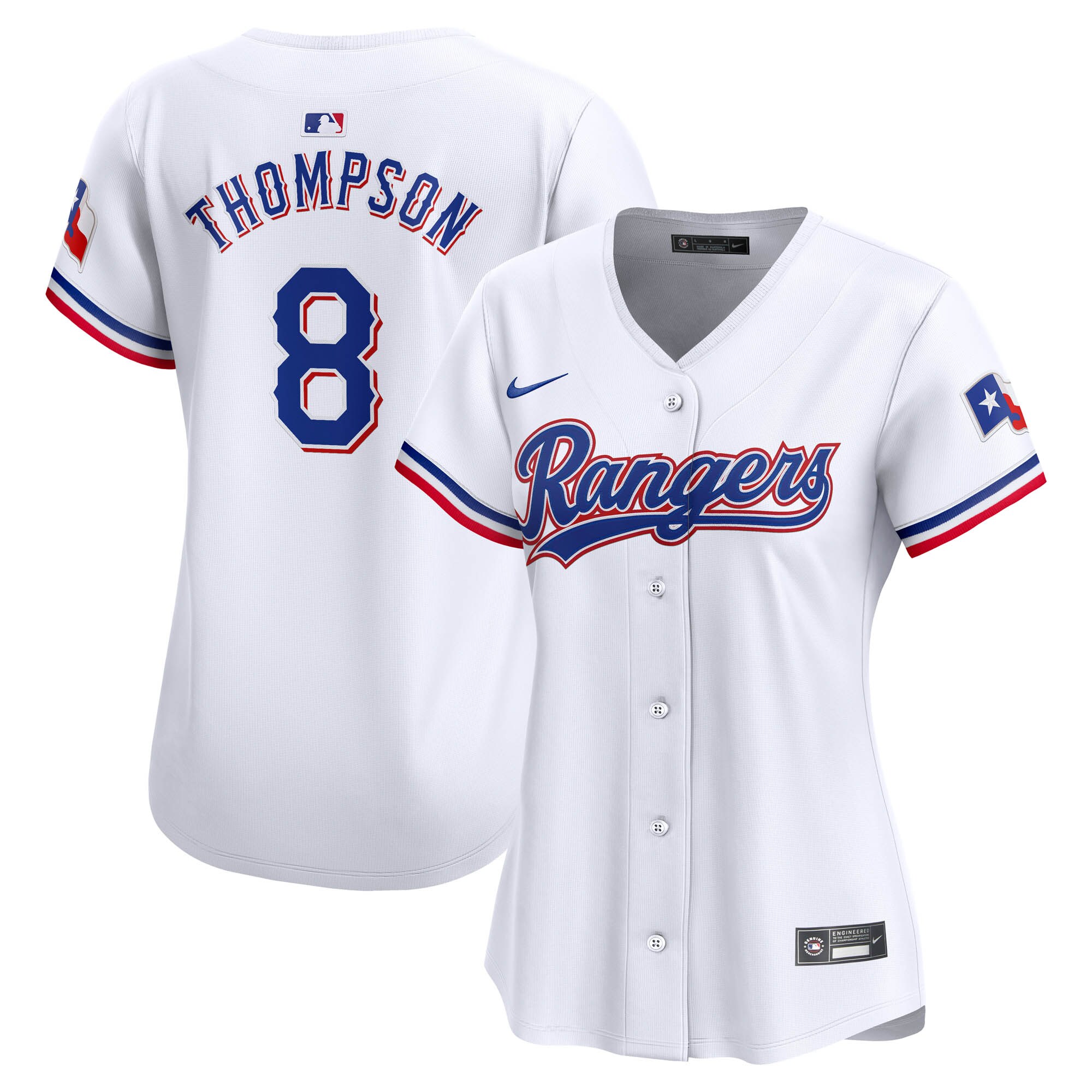 Women's Texas Rangers Bubba Thompson White Home Limited Player Jersey - JS323 
