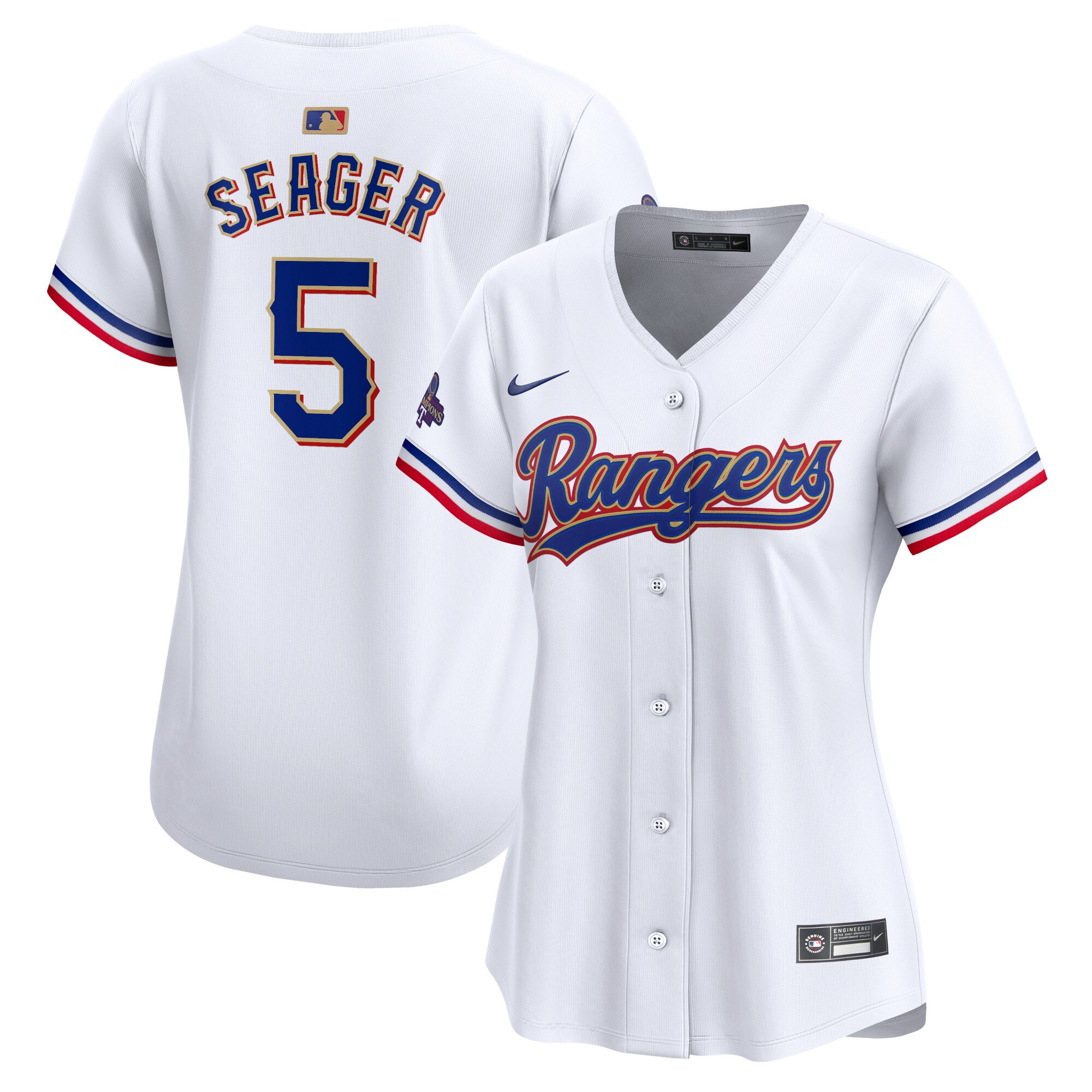 Women's Texas Rangers Corey Seager White 2024 Gold Collection Limited Player Jersey - JS681 