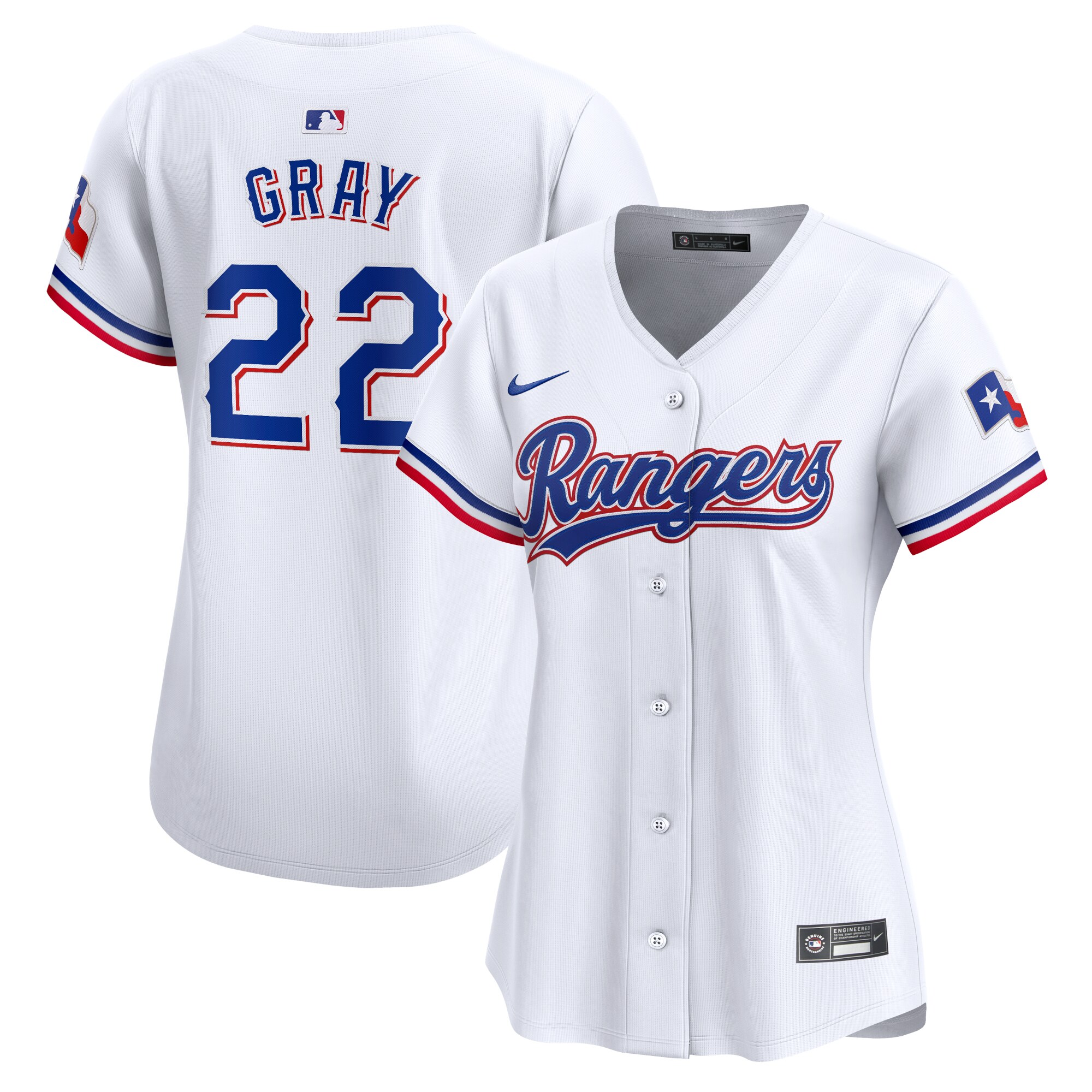 Women's Texas Rangers Jon Gray White Home Limited Player Jersey - JS273 