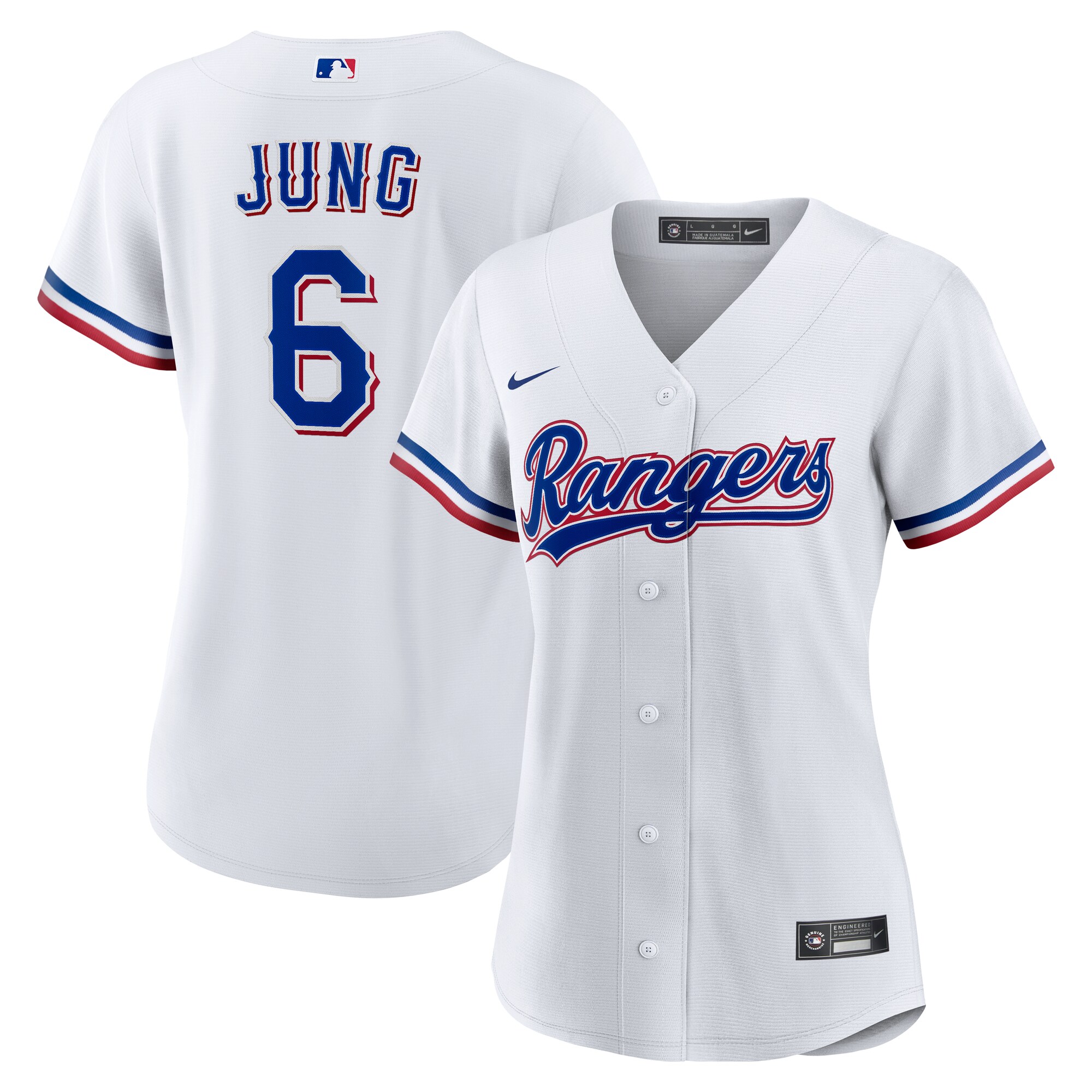 Women's Texas Rangers Josh Jung White Home Jersey - JS561 
