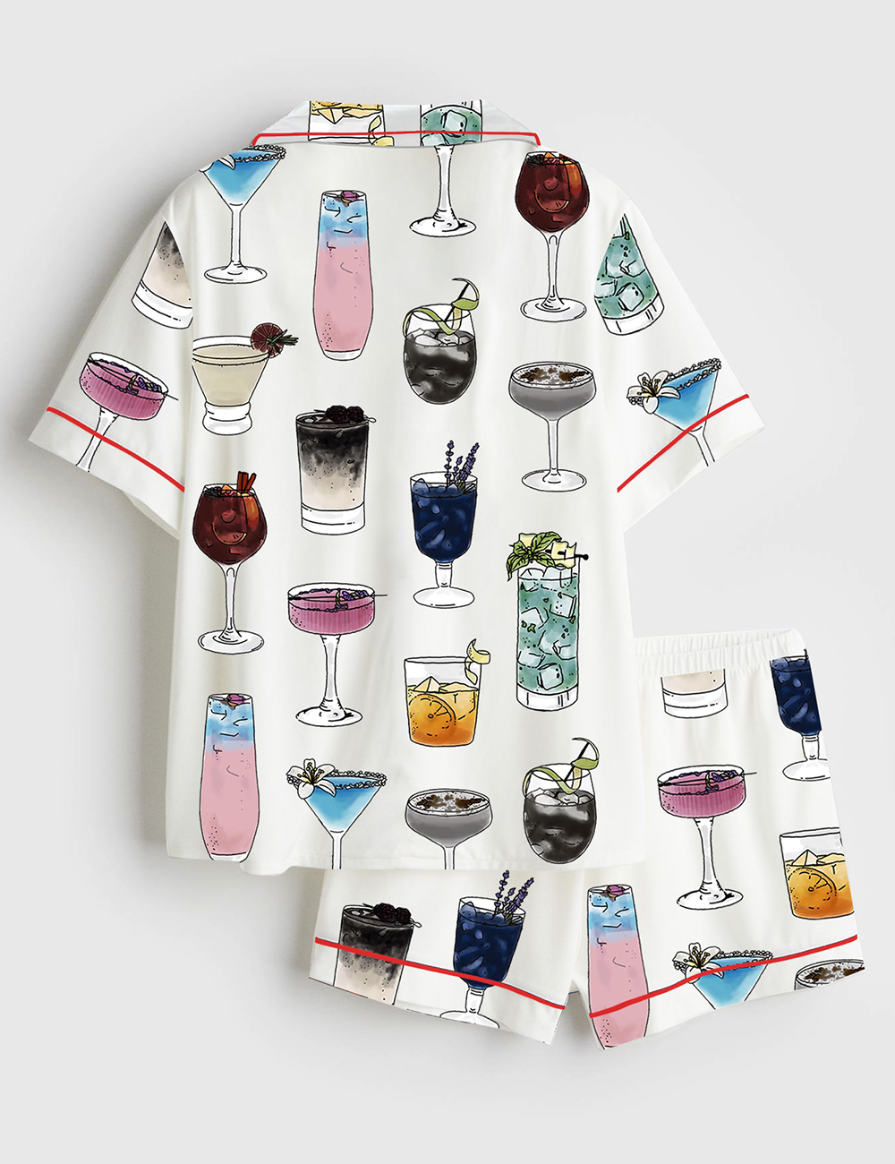 Alternative view of Women's The Eras Cocktails Short Sleeve Satin Pajama Set