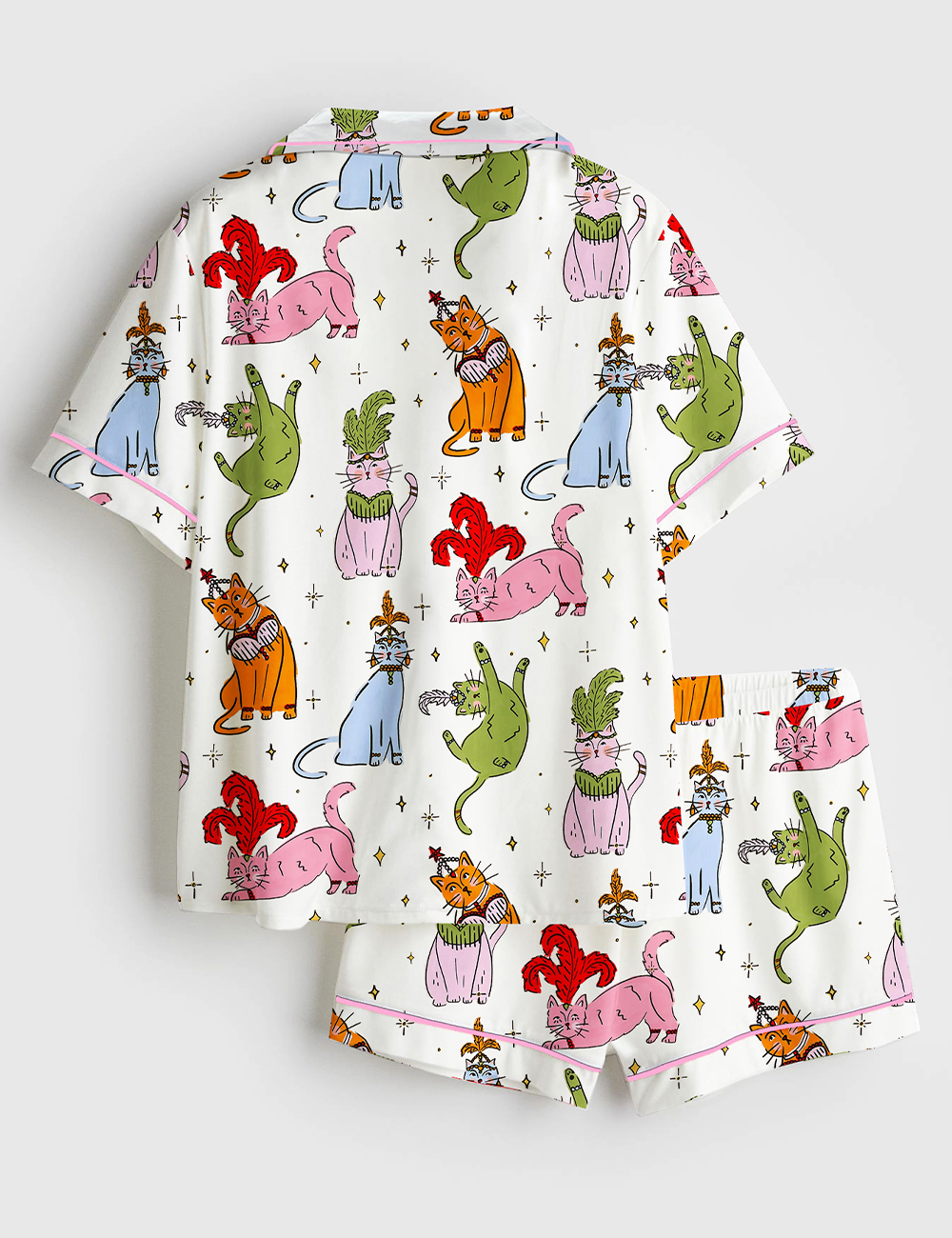 Alternative view of Women's The Life Of A Showgirl Showcats Short Sleeve Satin Pajama Set