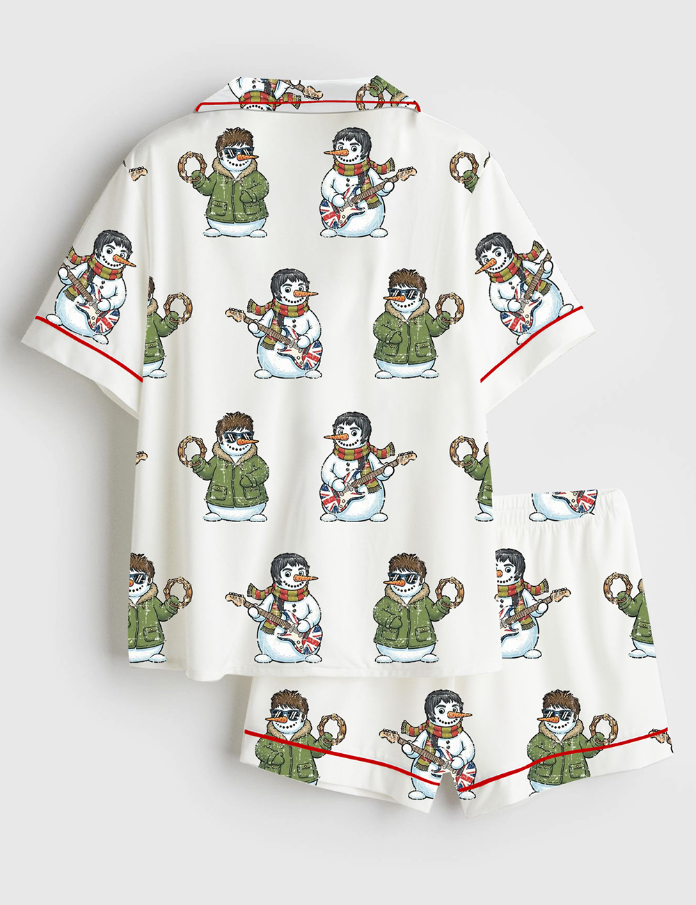 Alternative view of Women's The New Snowasis Christmas Funny Festive Christmas Santa Short Sleeve Satin Pajama Set