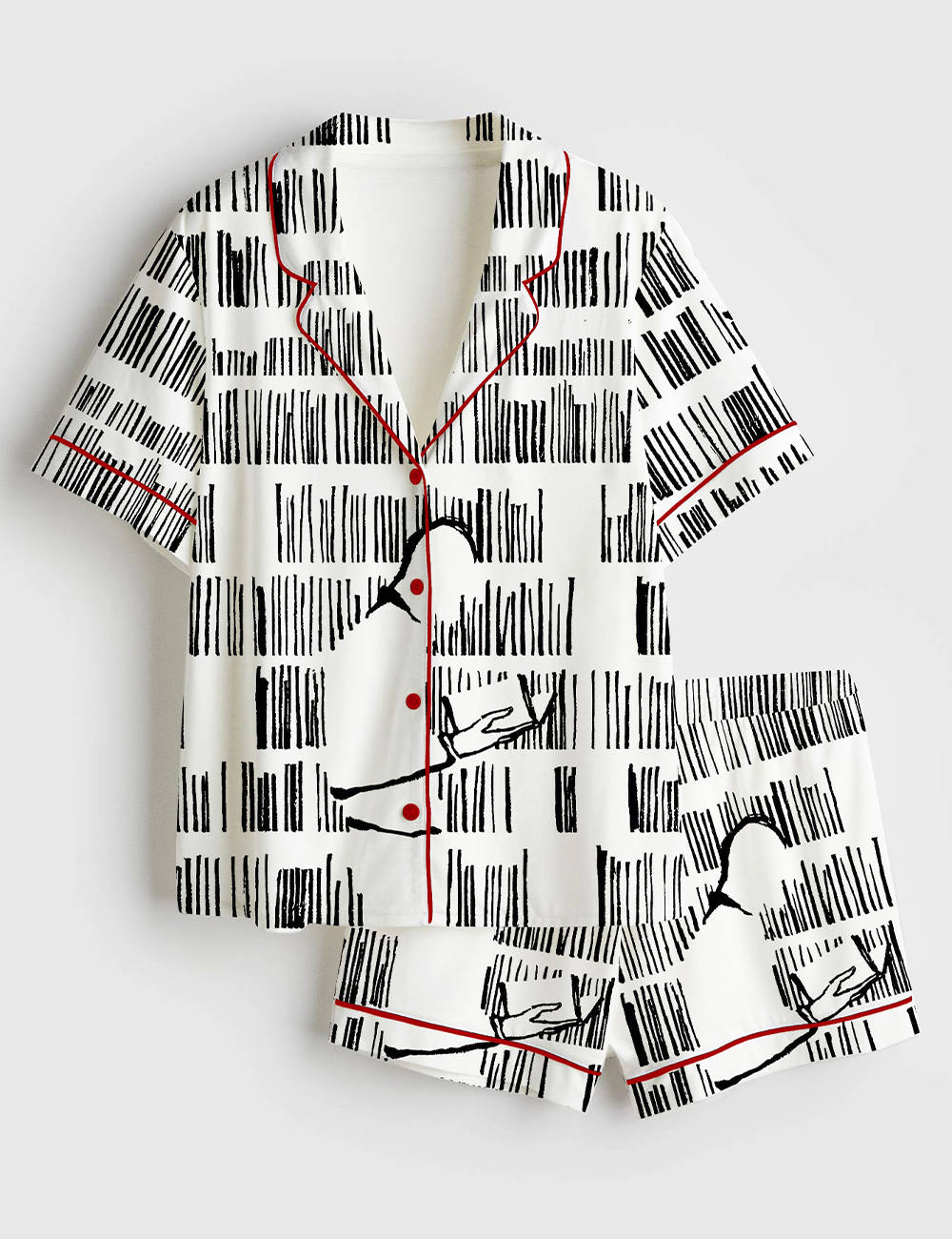 Women's The Reader Short Sleeve Satin Pajama Set