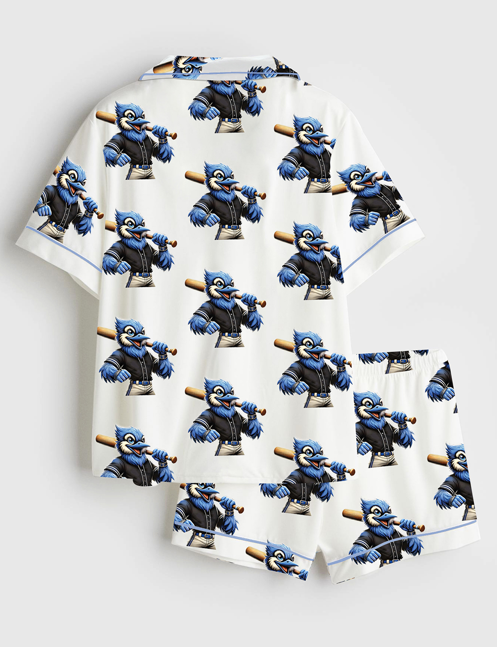 Alternative view of Women's Toronto Baseball Sports Fan The Birds Are Back Short Sleeve Satin Pajama Set