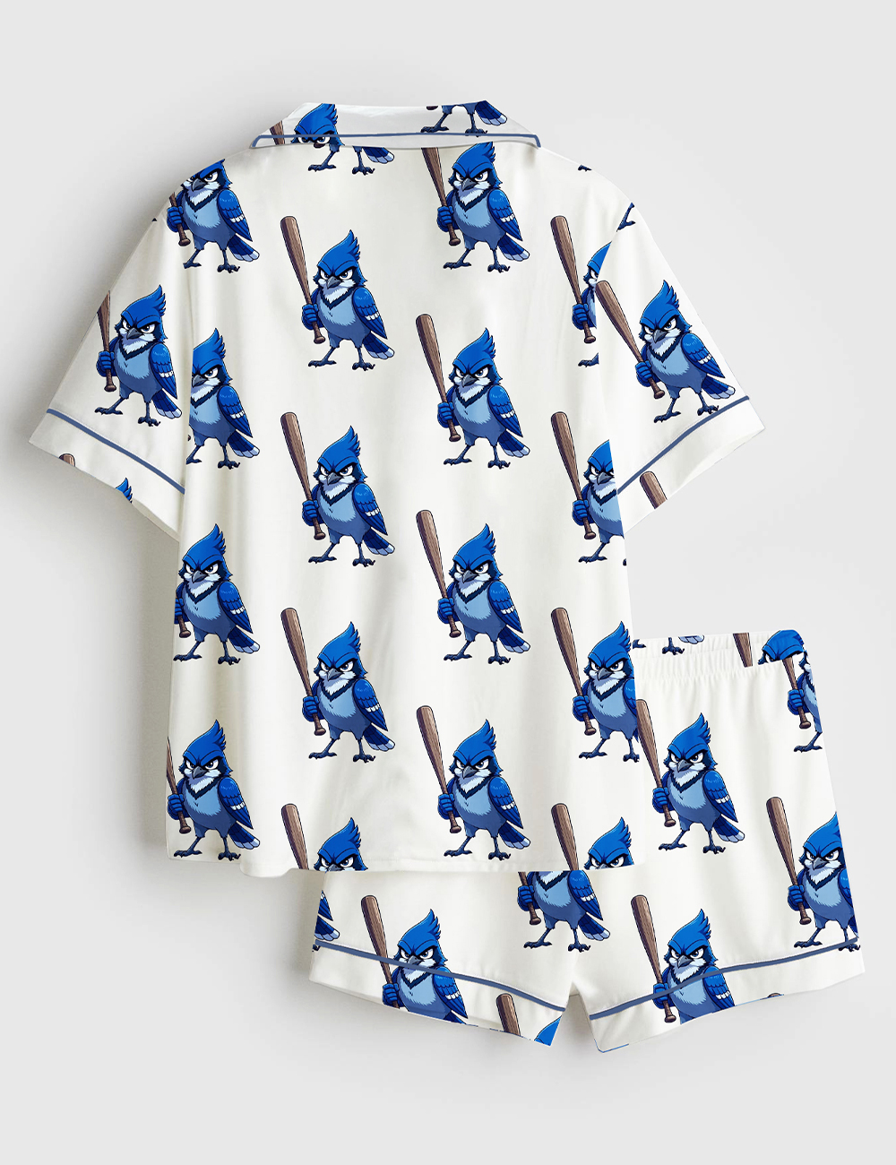 Alternative view of Women's Toronto Baseball The Birds Are Back Short Sleeve Satin Pajama Set