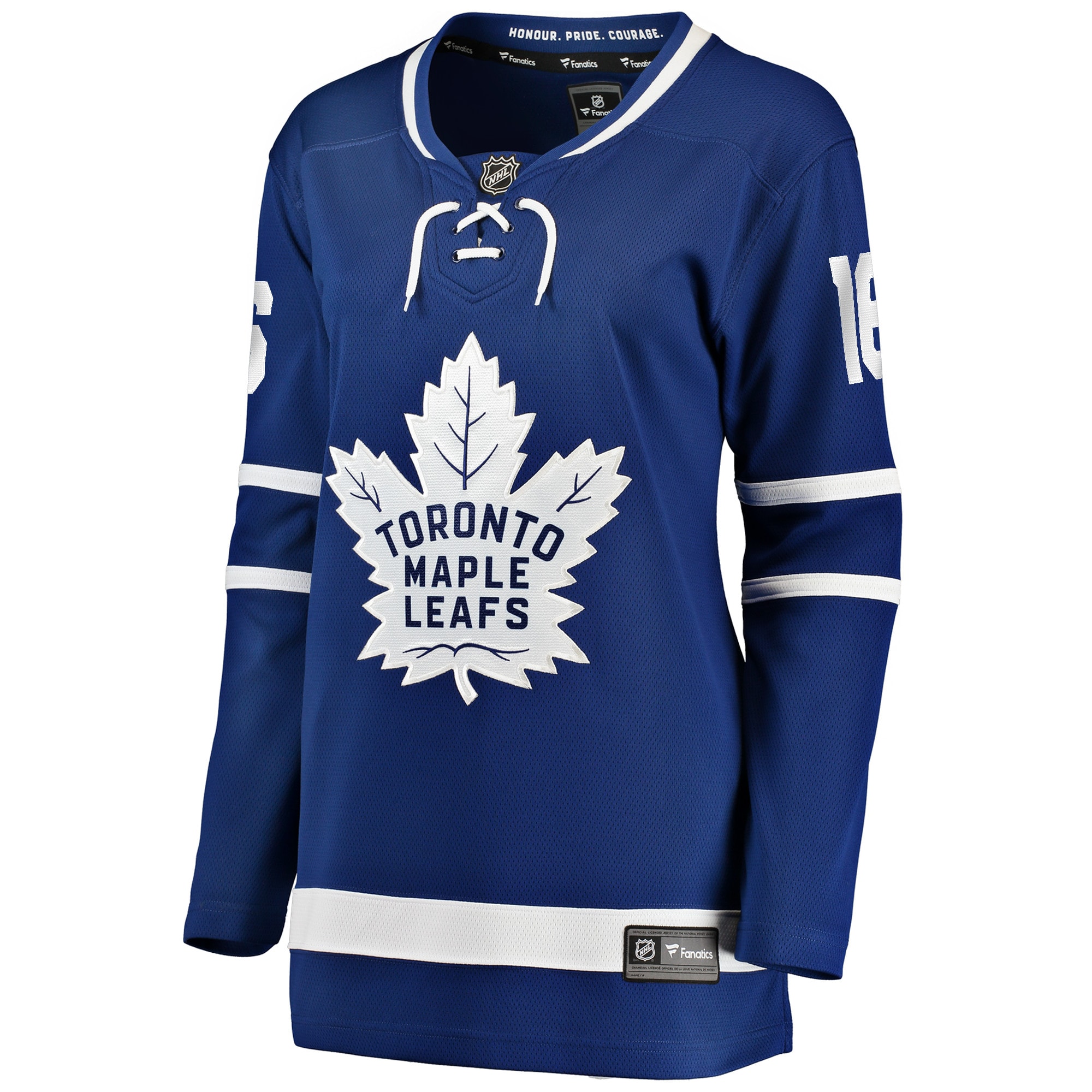 Alternative view of Women's Toronto Maple Leafs Mitchell Marner Blue Home Premier Breakaway Player Jersey - JS196 