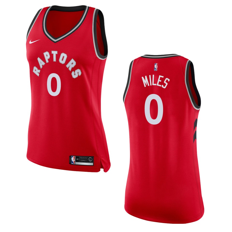 Women's Toronto Raptors #0 C.j. Miles Icon Swingman Jersey - Red
