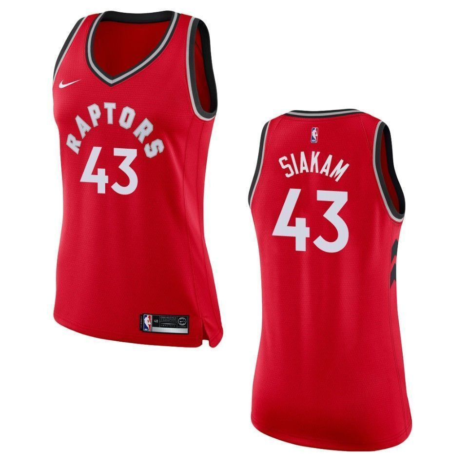 Women's Toronto Raptors 43 Pascal Siakam Icon Swingman Jersey - Red - JS717 