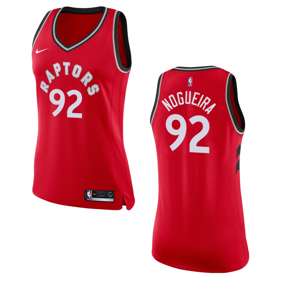 Women's Toronto Raptors #92 Lucas Nogueira Icon Swingman Jersey - Red