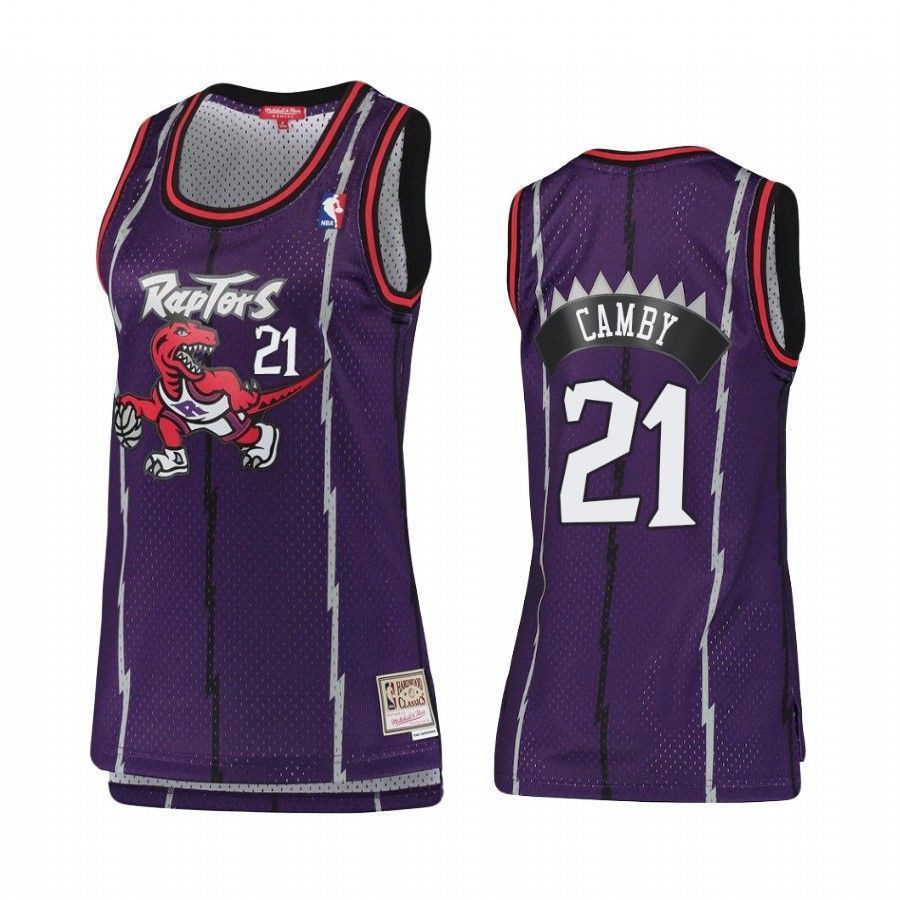 Women's Toronto Raptors Marcus Camby 21 Hardwood Classics Jersey - JS292 