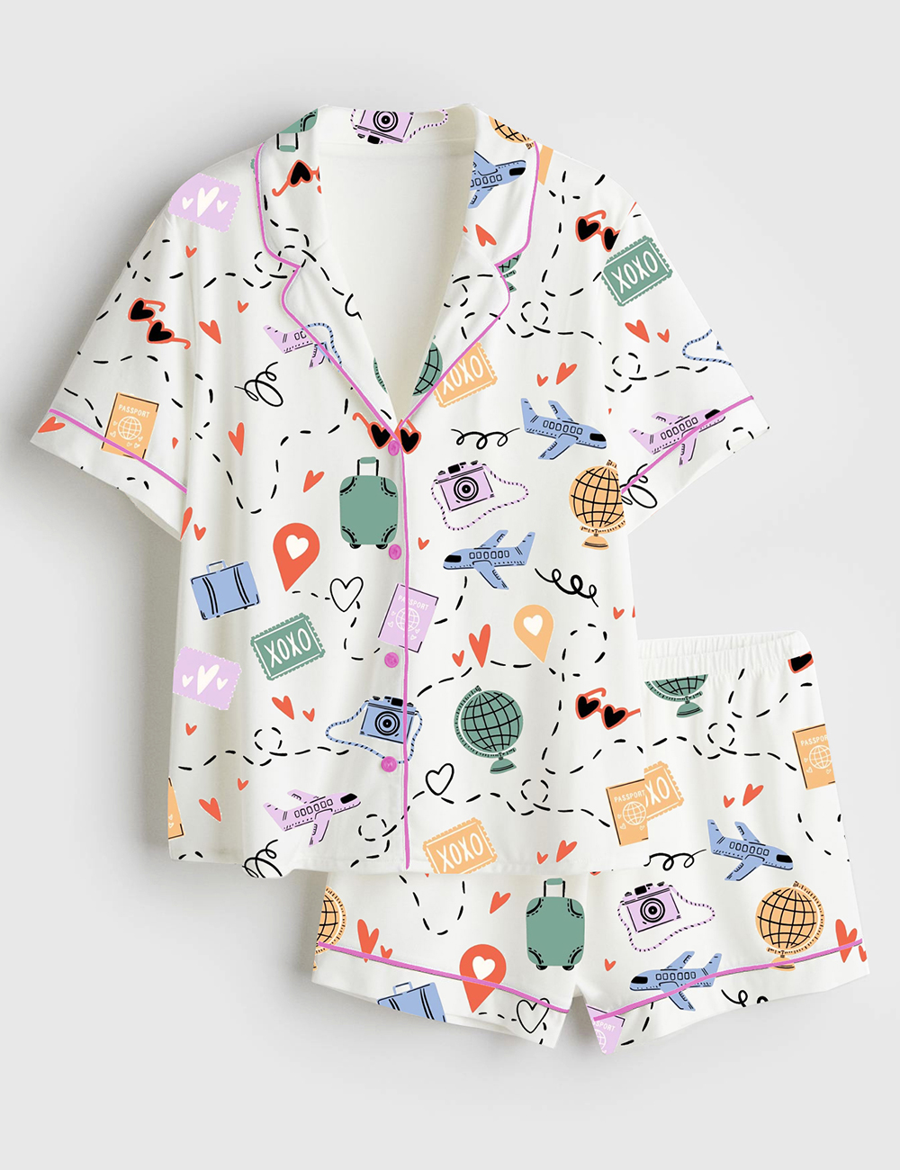 Women's Travel Anywhere Short Sleeve Satin Pajama Set