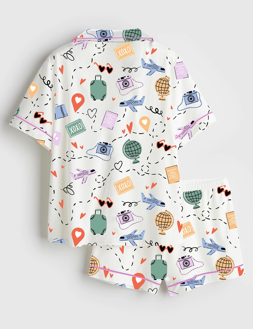 Alternative view of Women's Travel Anywhere Short Sleeve Satin Pajama Set