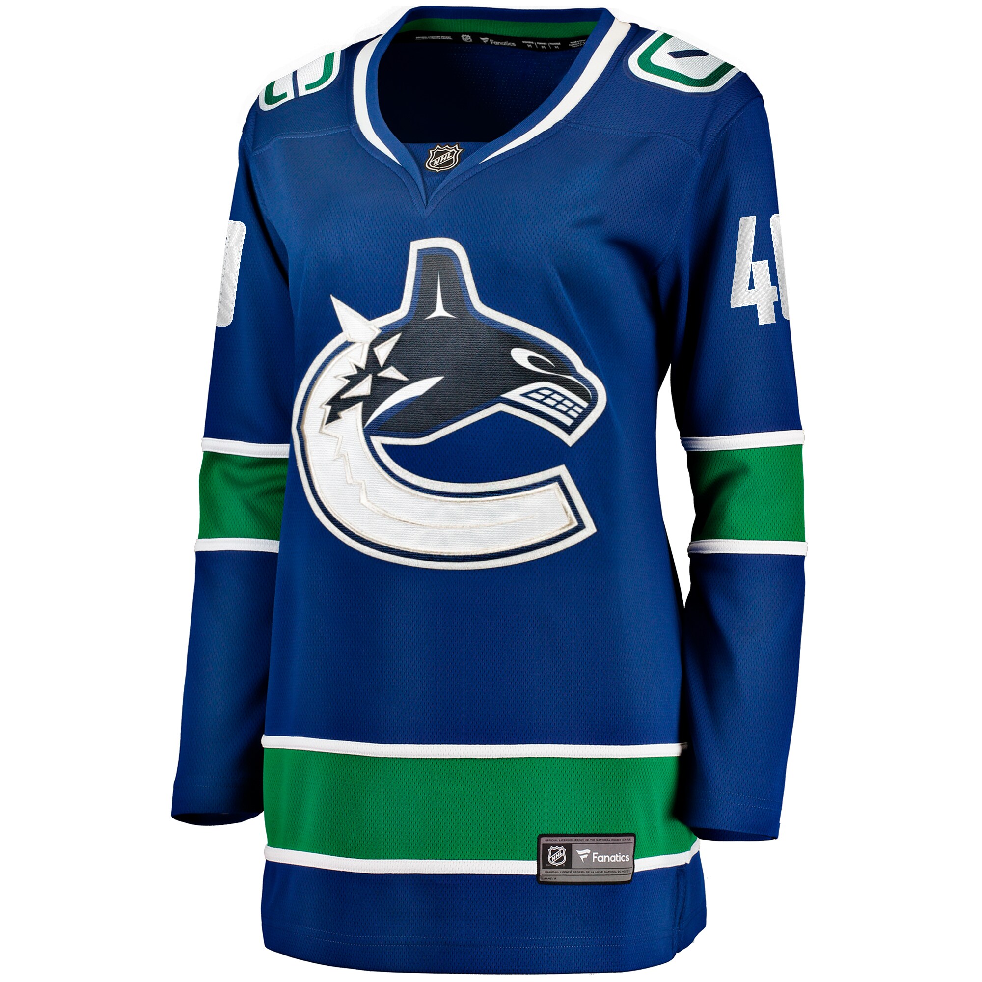 Alternative view of Women's Vancouver Canucks Elias Pettersson Blue Home Breakaway Player Jersey - JS262 