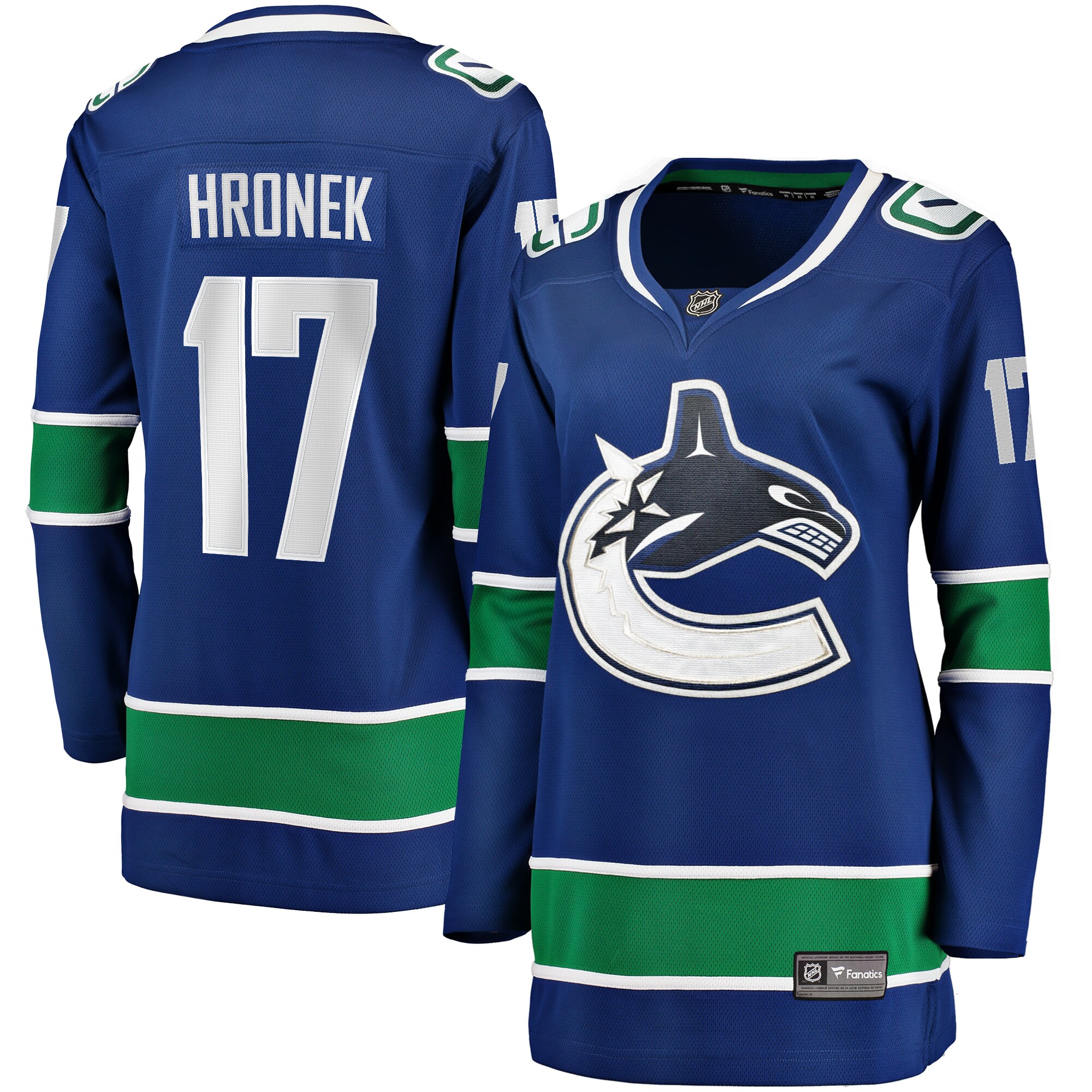 Women's Vancouver Canucks Filip Hronek Blue Home Breakaway Jersey - JS996 