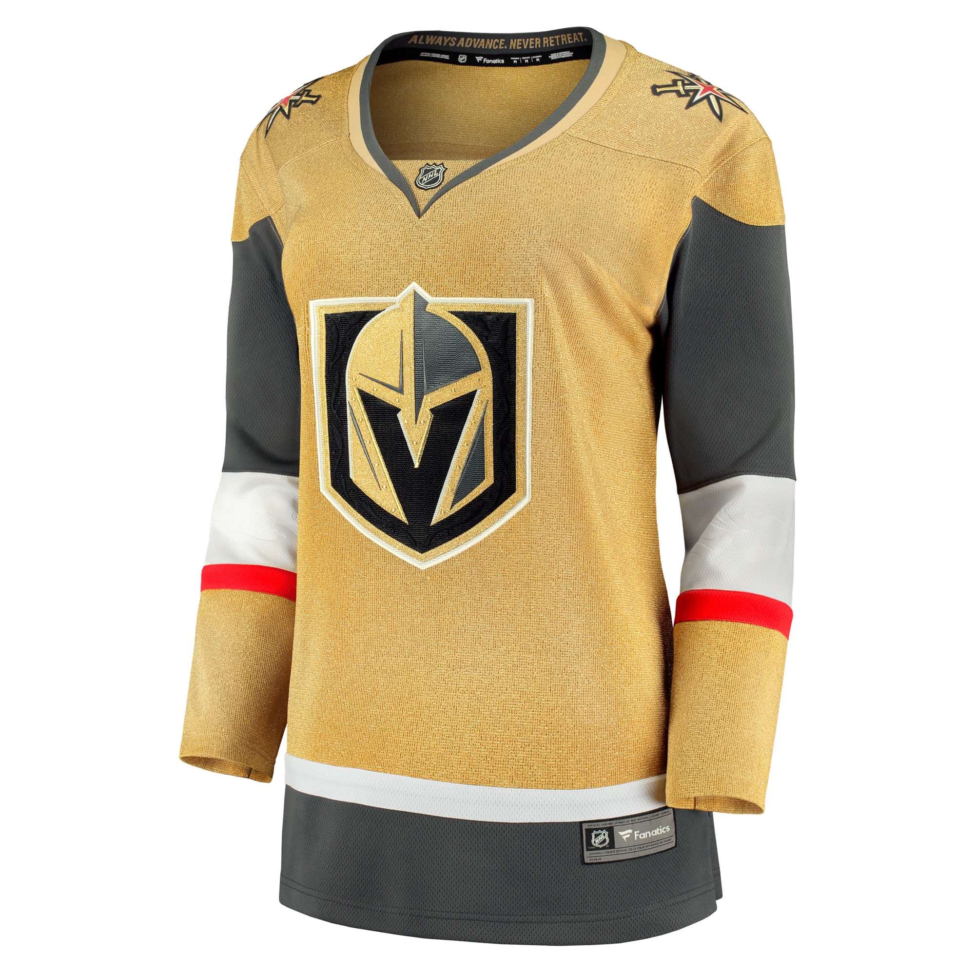 Alternative view of Women's Vegas Golden Knights Gold Home Breakaway Jersey - JS869 