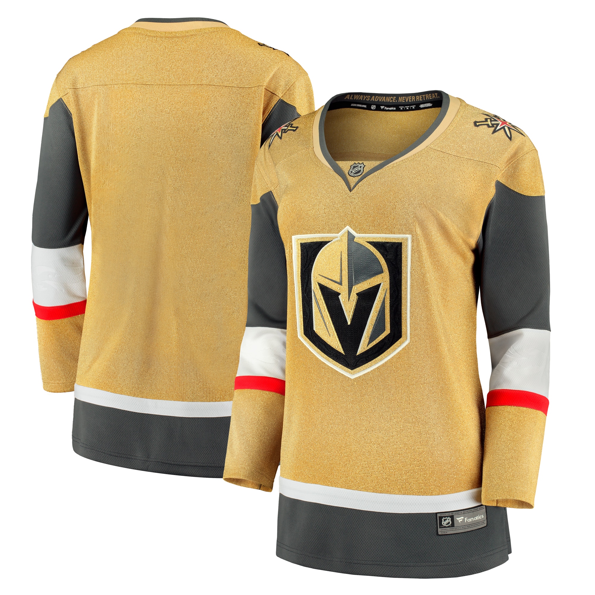 Women's Vegas Golden Knights Gold Home Breakaway Jersey - JS869 