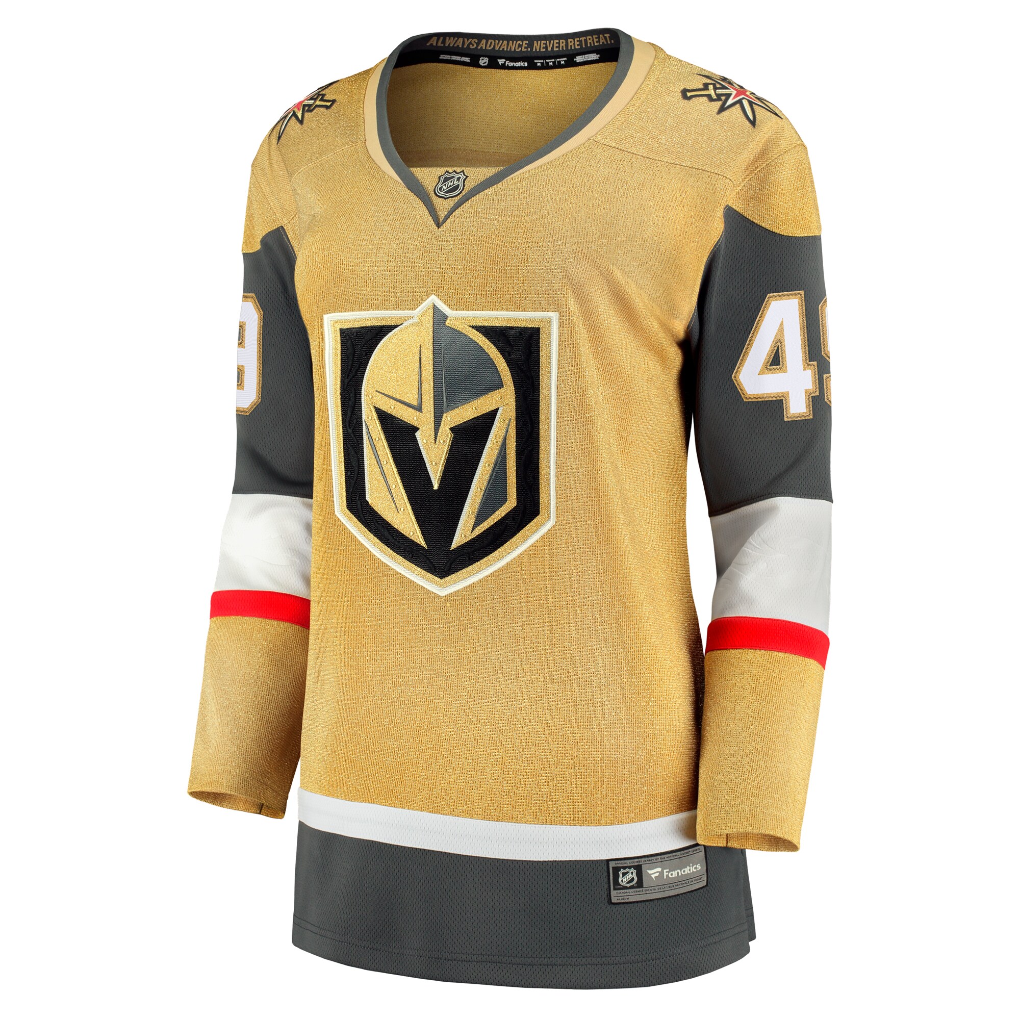 Alternative view of Women's Vegas Golden Knights Ivan Barbashev Gold Home Breakaway Jersey - JS970 
