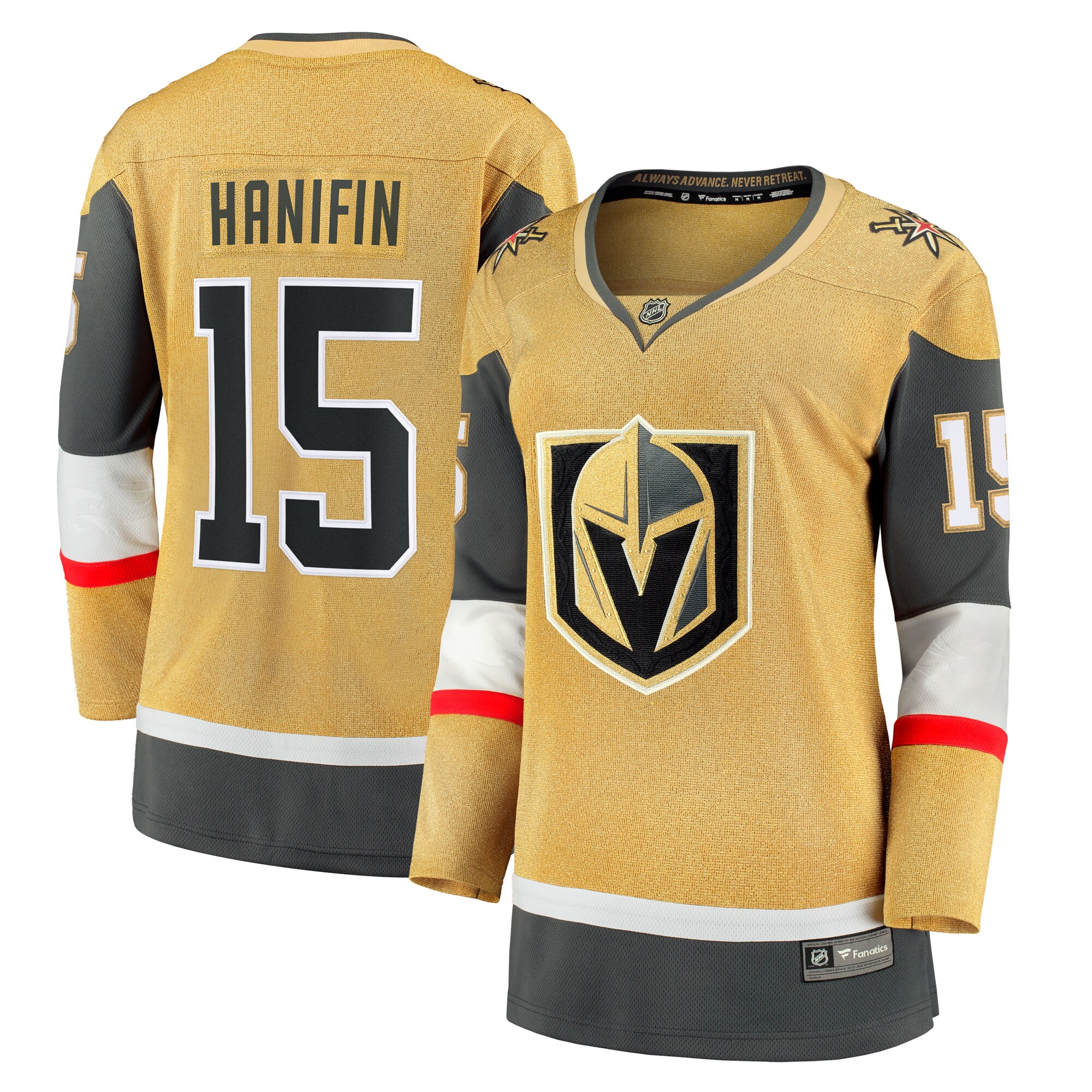 Women's Vegas Golden Knights Noah Hanifin Gold Home Breakaway Jersey - JS535 