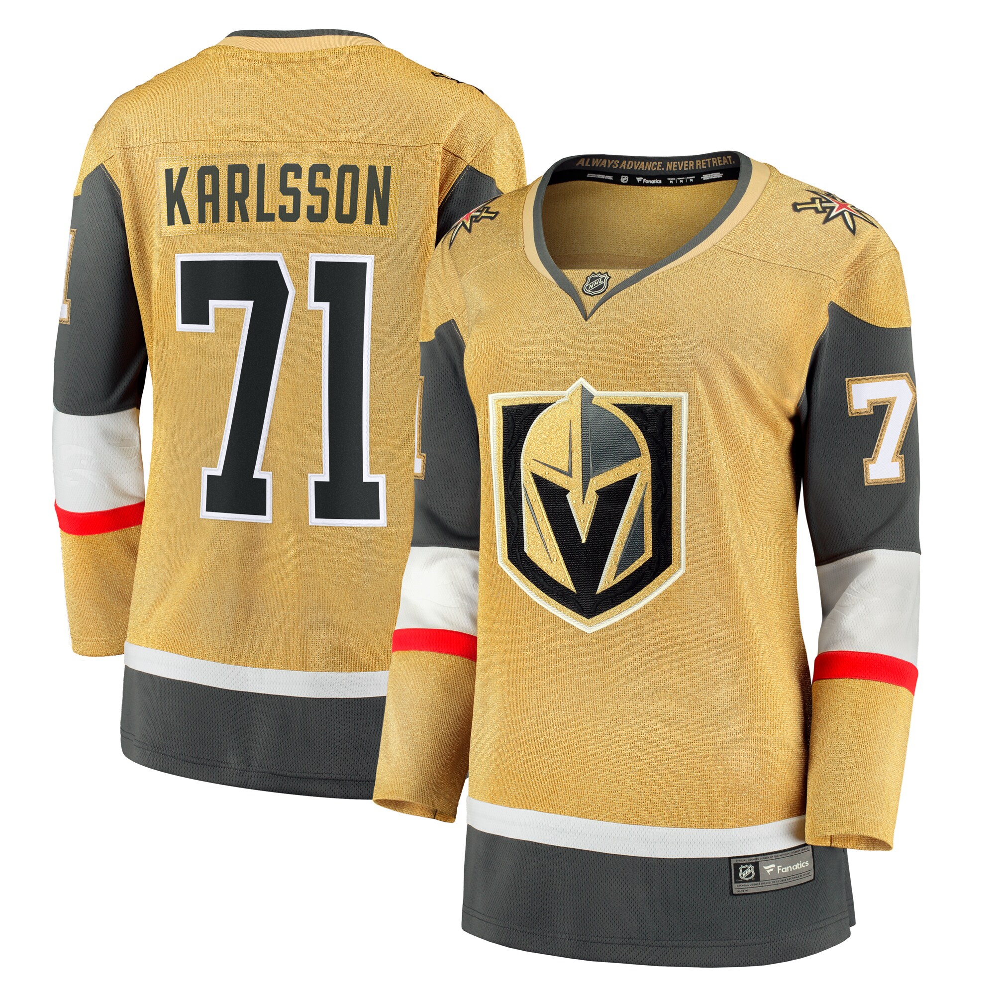 Women's Vegas Golden Knights William Karlsson Gold Home Breakaway Player Jersey - JS268 