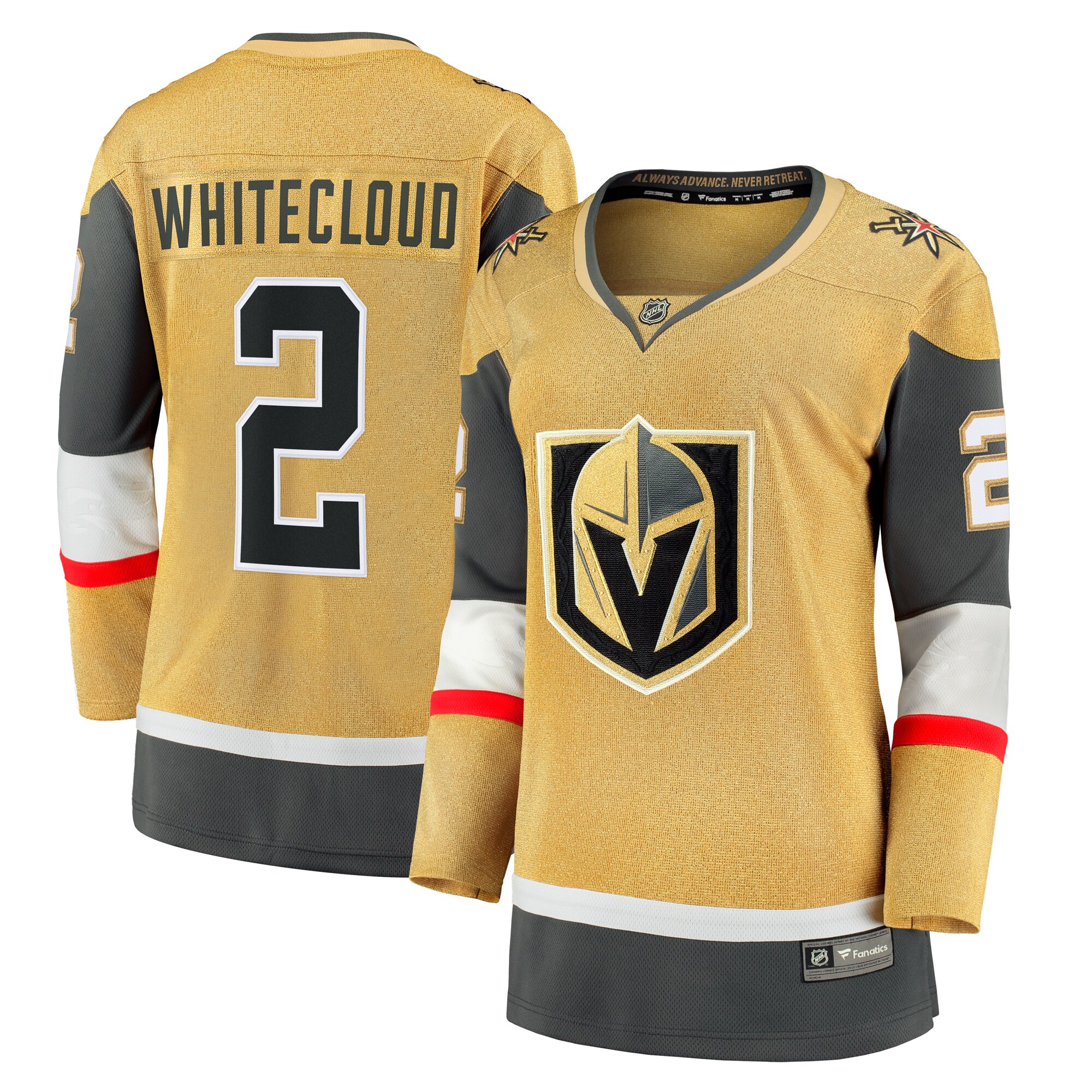 Women's Vegas Golden Knights Zach Whitecloud Gold Alternate Breakaway Player Jersey - JS680 