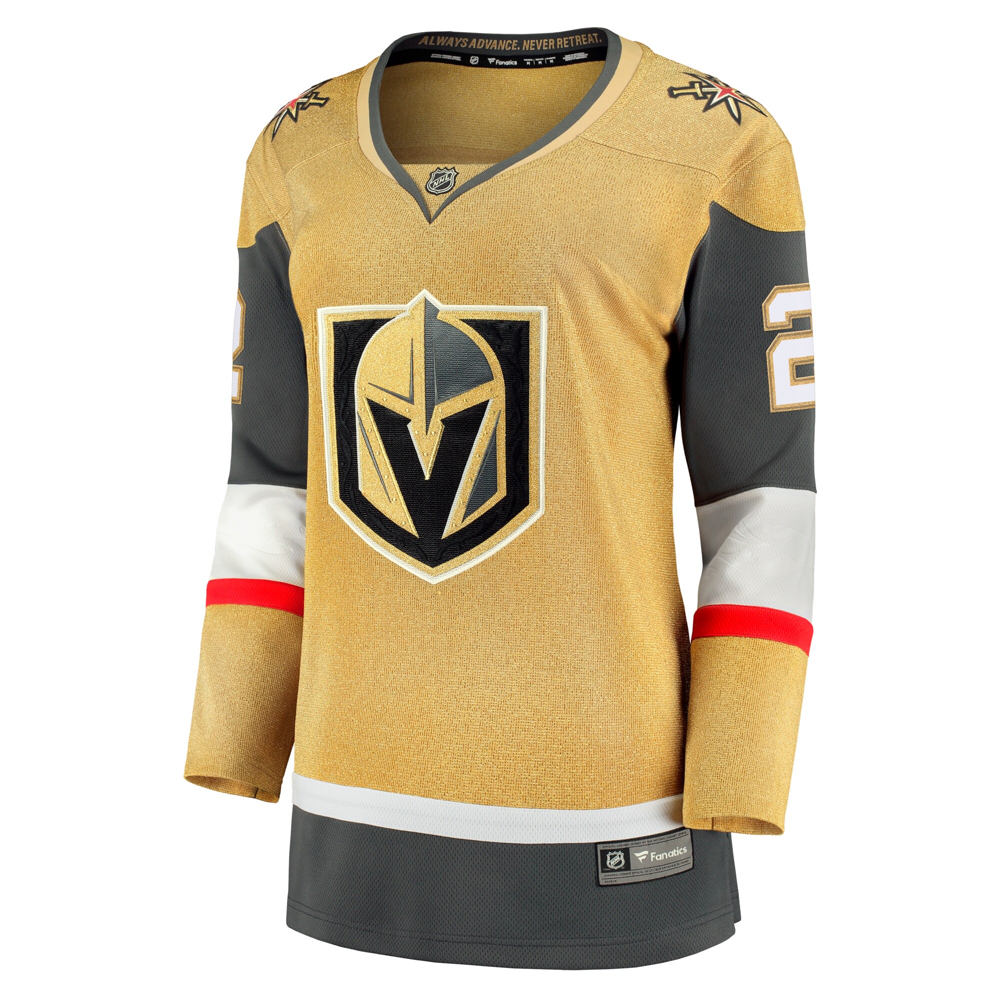 Alternative view of Women's Vegas Golden Knights Zach Whitecloud Gold Alternate Breakaway Player Jersey - JS680 