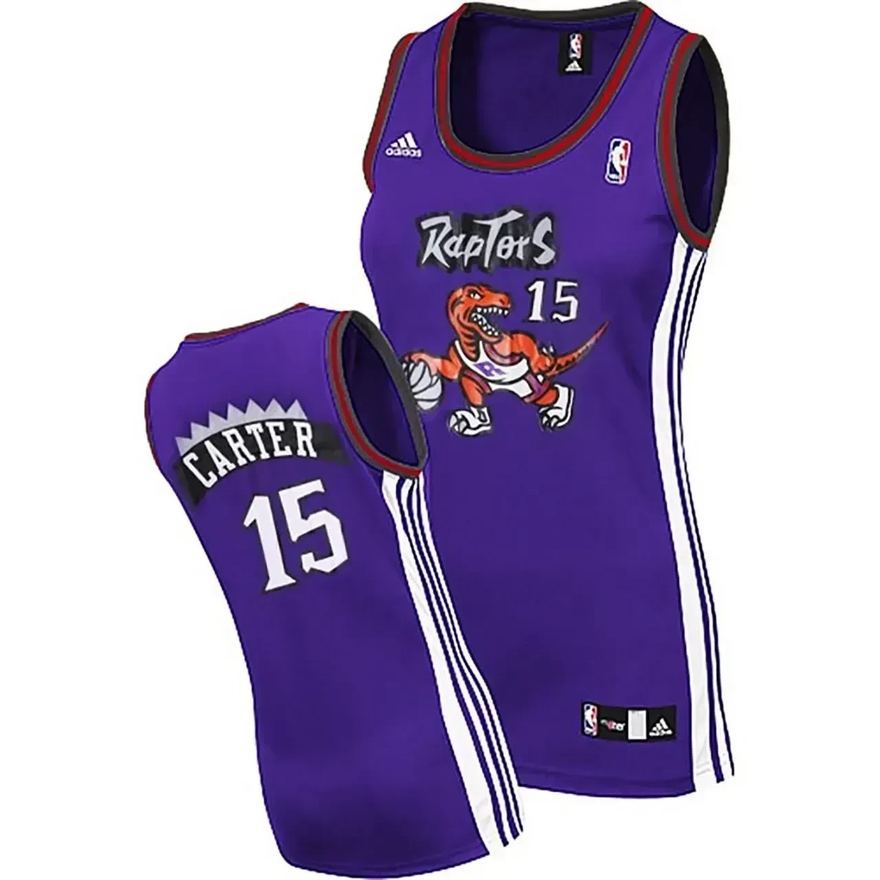 Women's Vince Carter Toronto Raptors 15 Purple Jersey - JS122 