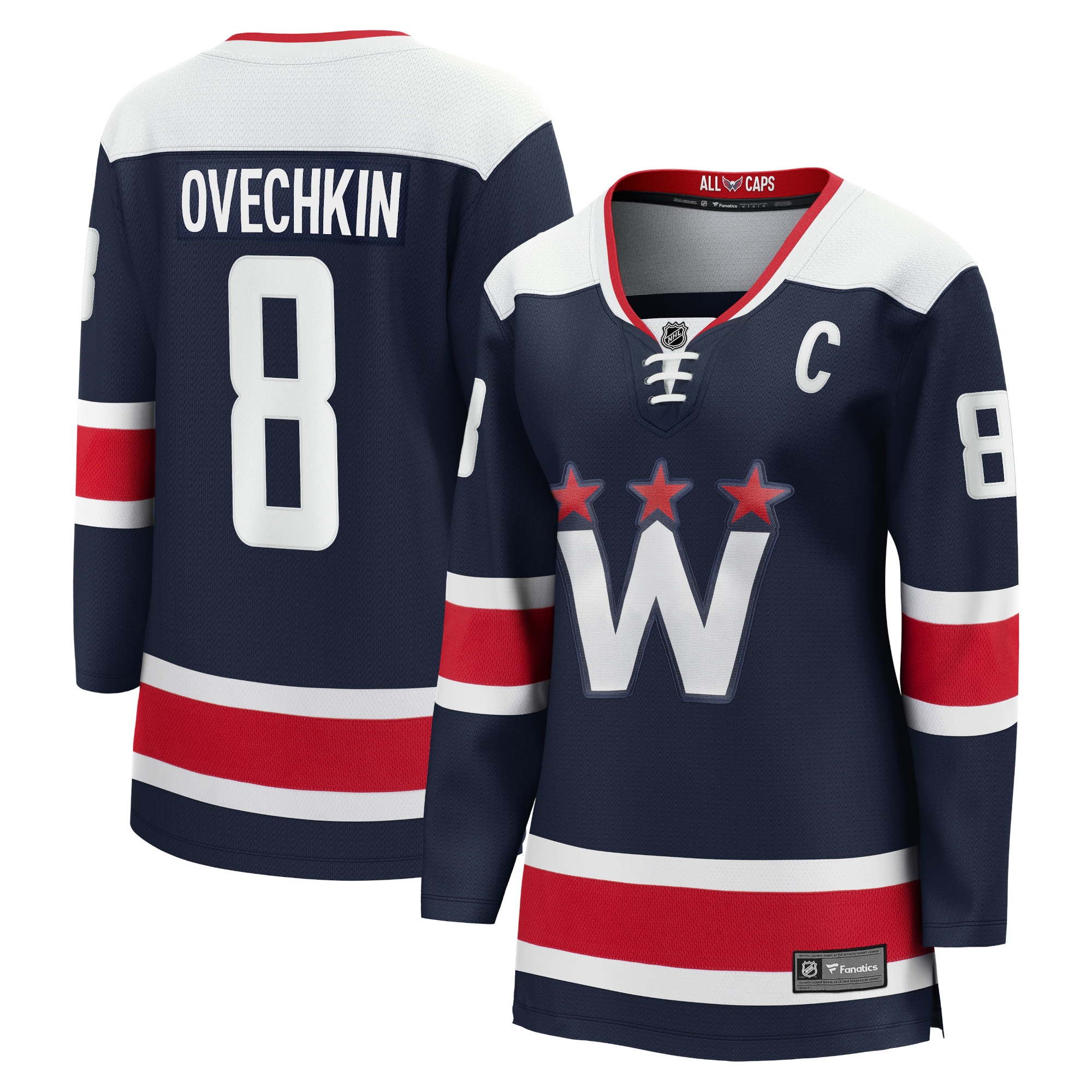 Women's Washington Capitals Alexander Ovechkin Navy Alternate Premier Breakaway Player Jersey - JS939 