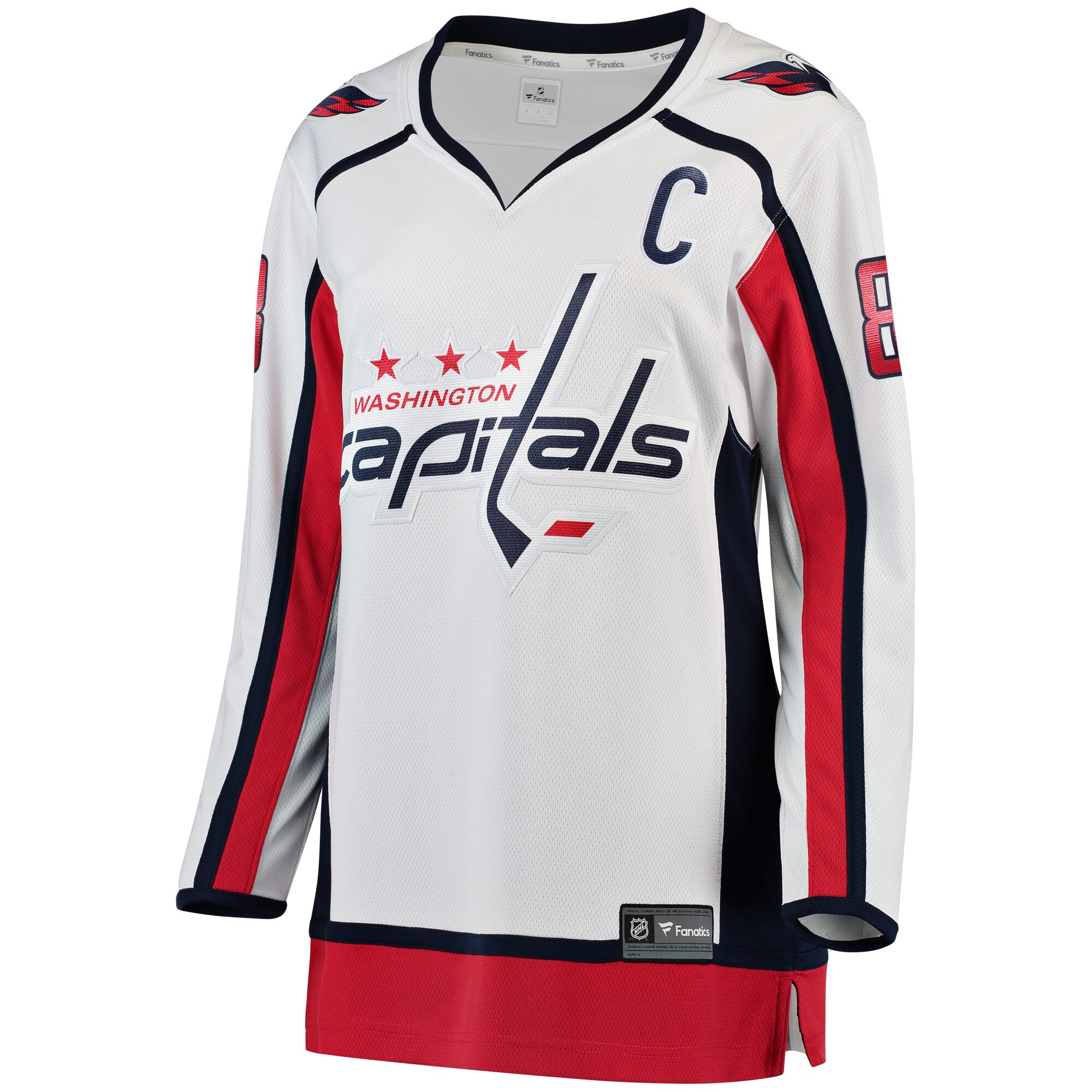 Alternative view of Women's Washington Capitals Alexander Ovechkin White Breakaway Player Jersey - JS120 