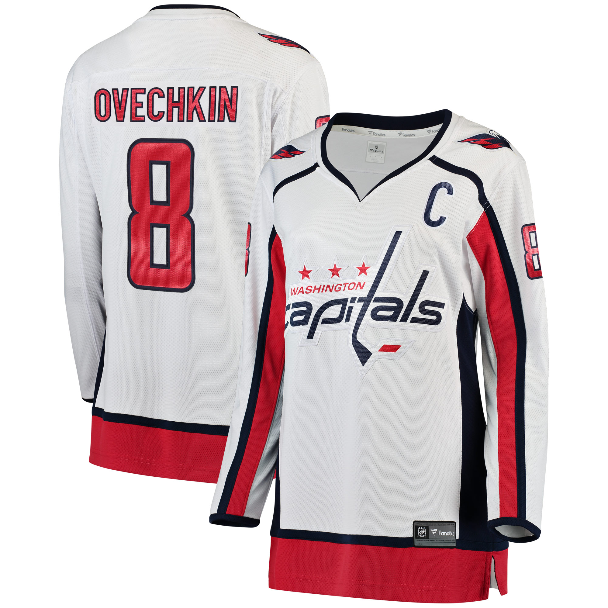 Women's Washington Capitals Alexander Ovechkin White Breakaway Player Jersey - JS242 