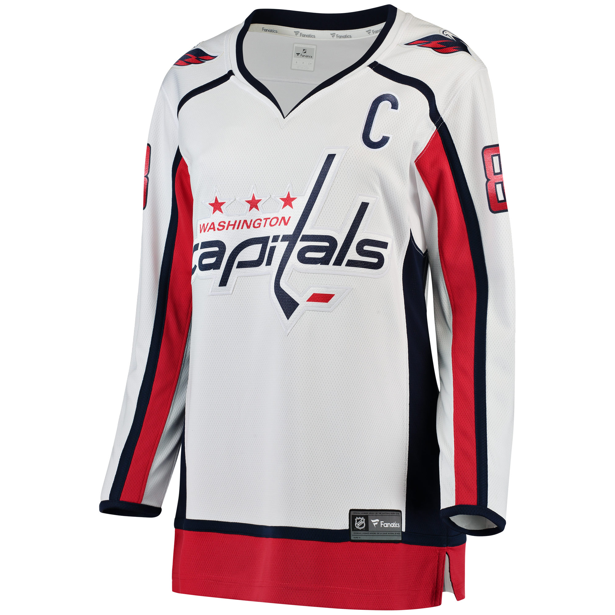 Alternative view of Women's Washington Capitals Alexander Ovechkin White Breakaway Player Jersey - JS242 