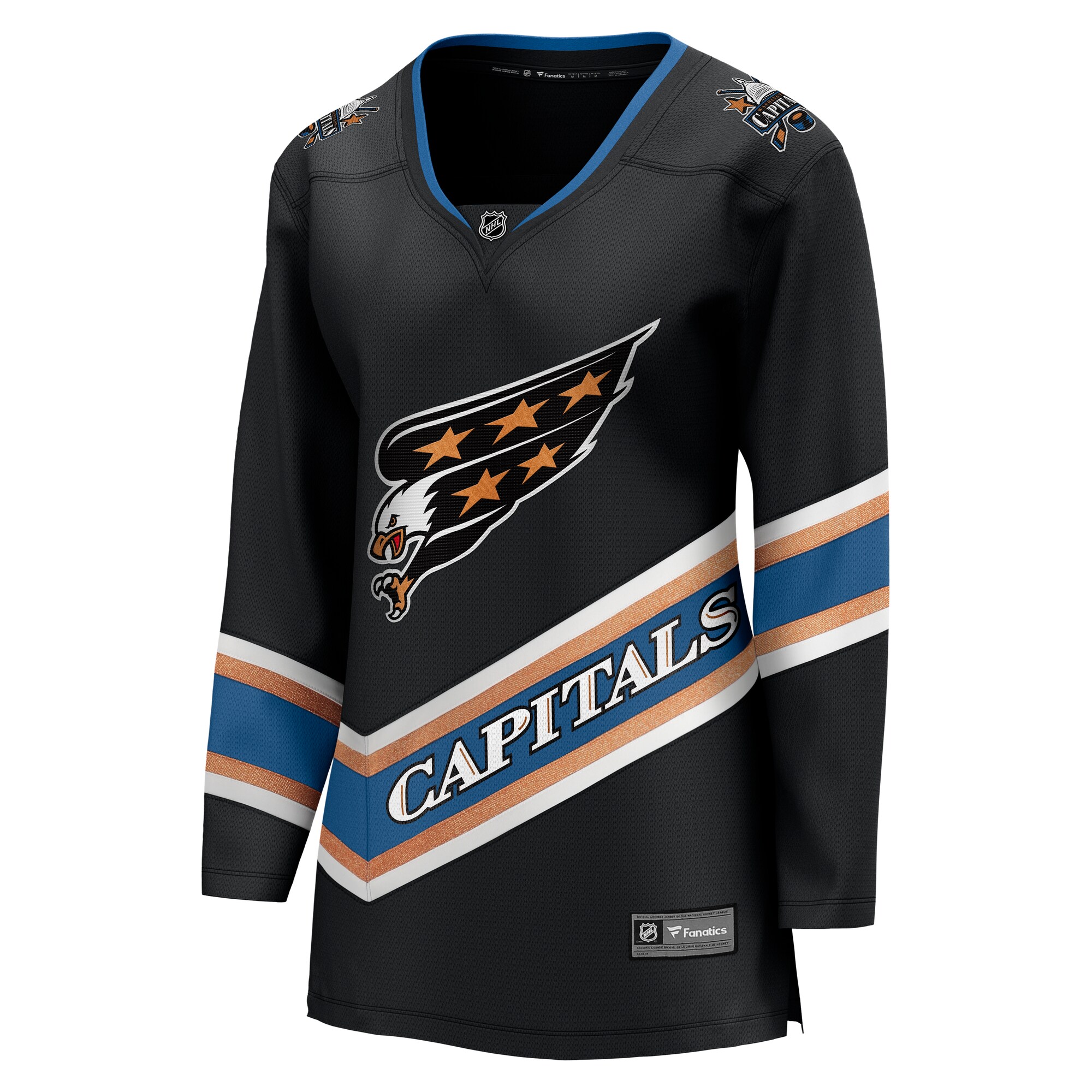 Alternative view of Women's Washington Capitals Black Alternate 50th Anniversary Breakaway Jersey - JS645 