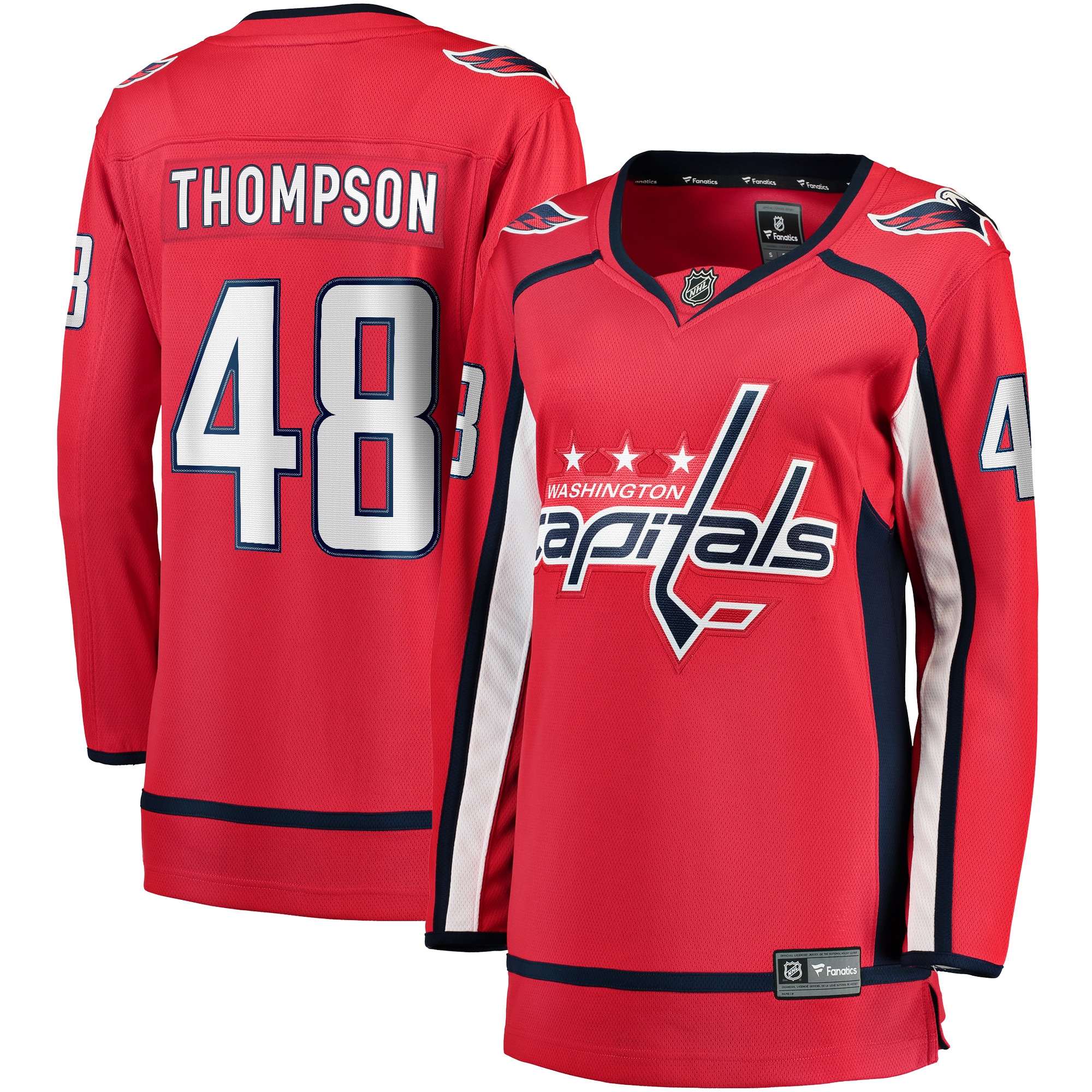 Women's Washington Capitals Logan Thompson Red Home Premier Breakaway Player Jersey - JS533 