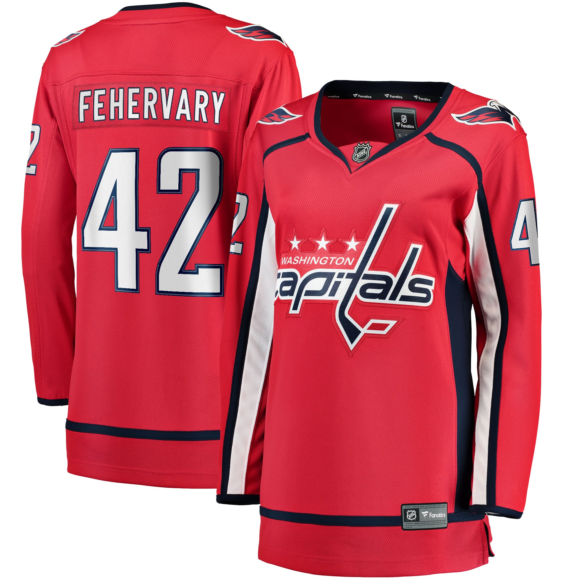 Women's Washington Capitals Martin Fehervary Red Home Breakaway Player Jersey - JS378 