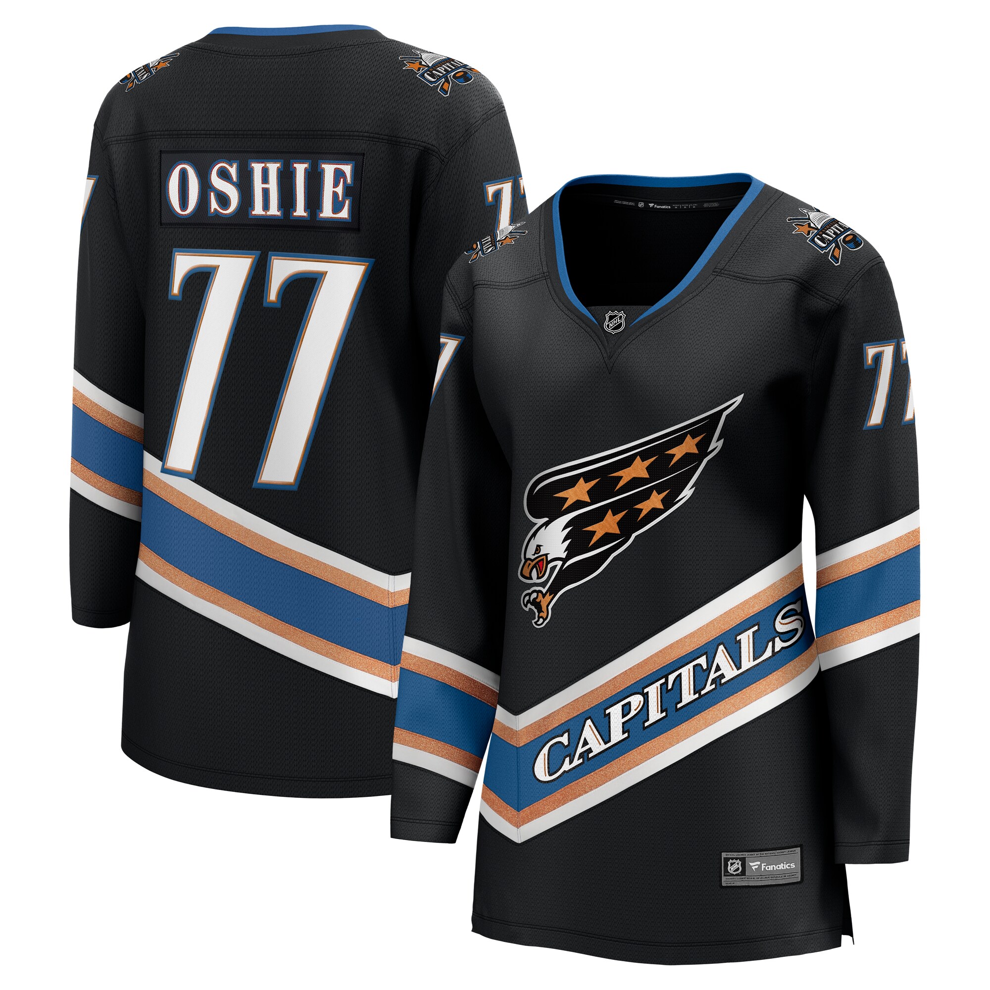 Women's Washington Capitals TJ Oshie Black Alternate 50th Anniversary Premier Breakaway Player Jersey - JS216 
