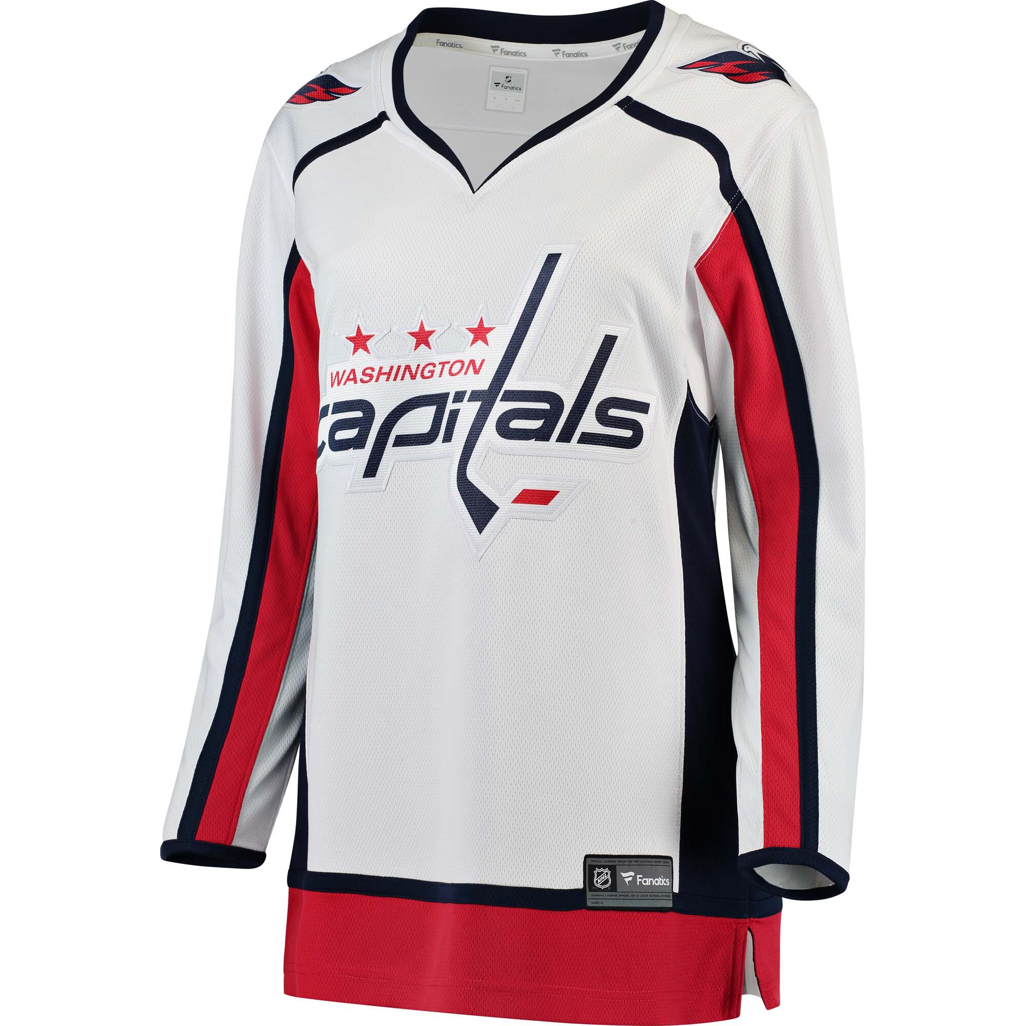 Alternative view of Women's Washington Capitals White Away Breakaway Jersey - JS594 