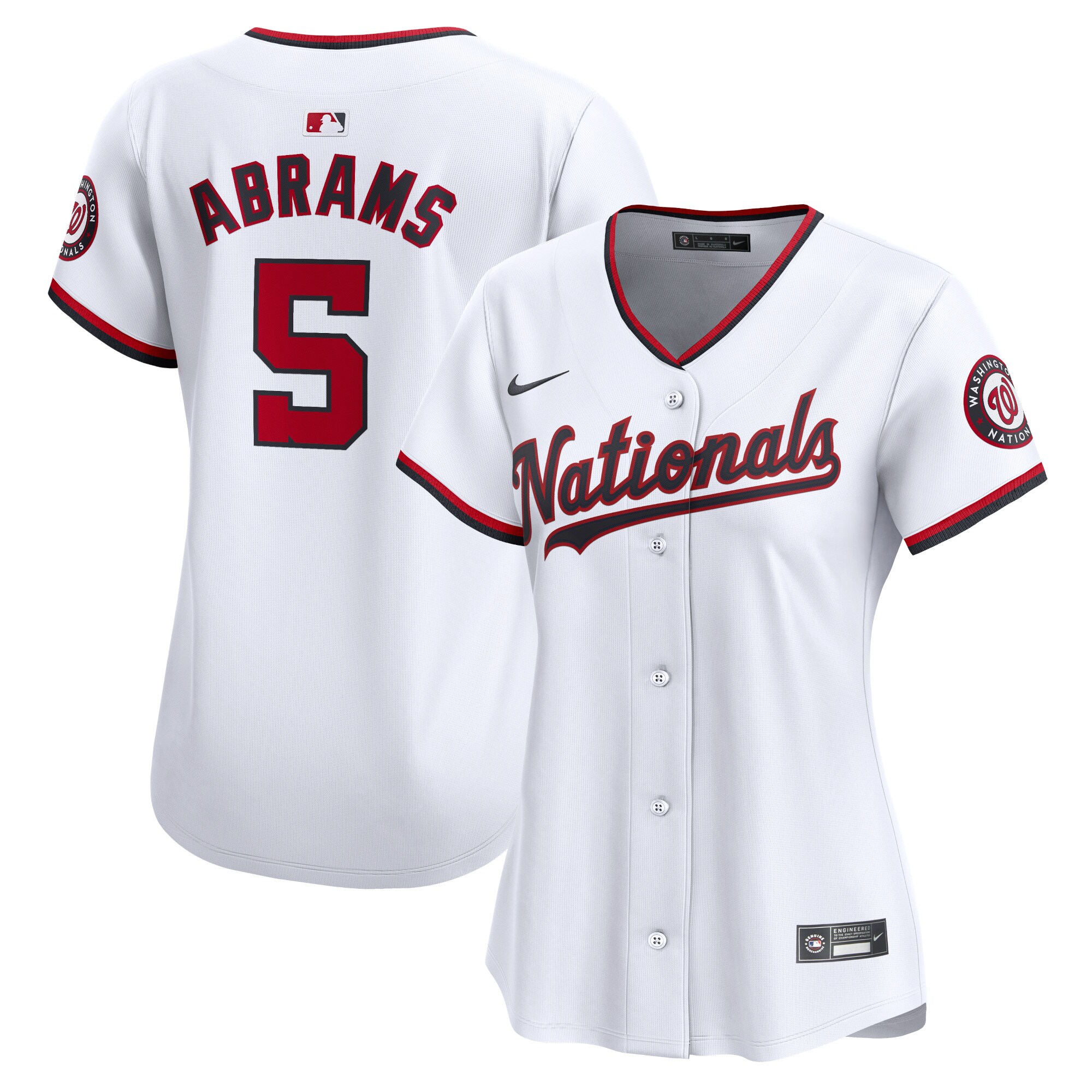 Women's Washington Nationals CJ Abrams White Home Limited Player Jersey - JS525 