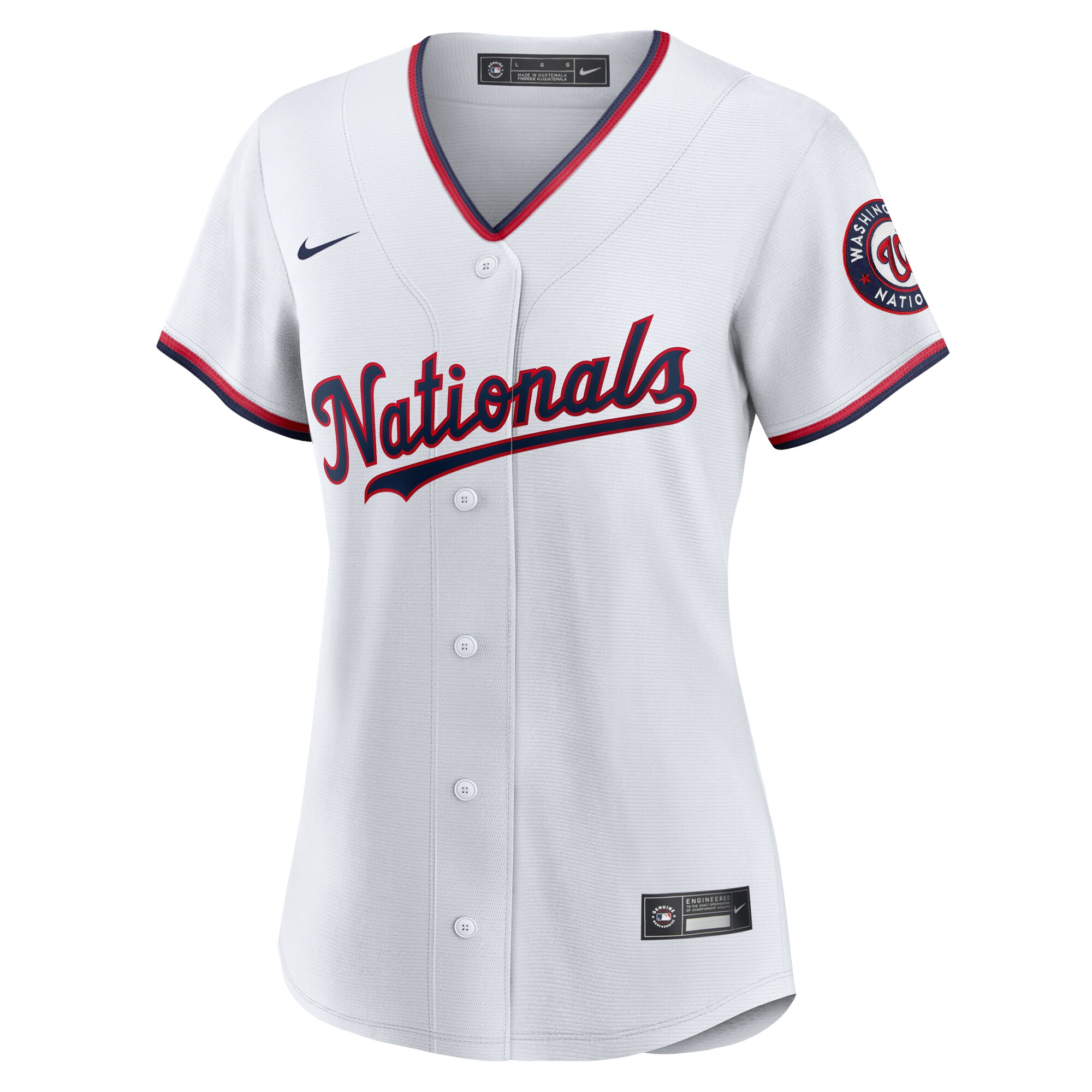 Alternative view of Women's Washington Nationals CJ Abrams White Home Player Jersey - JS256 
