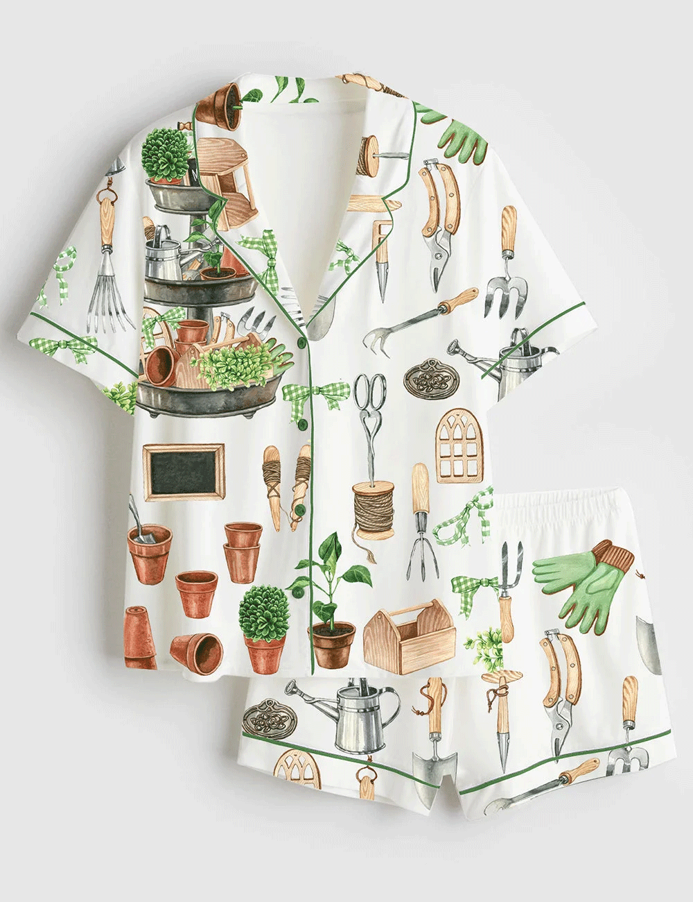 Women's Watercolor Garden Pajama Set