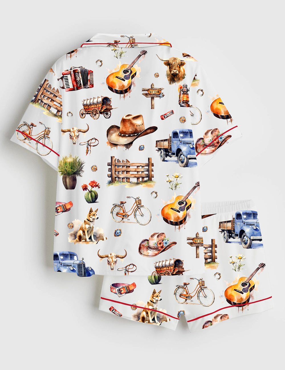 Alternative view of Women's Western Collection Short Sleeve Satin Pajama Set