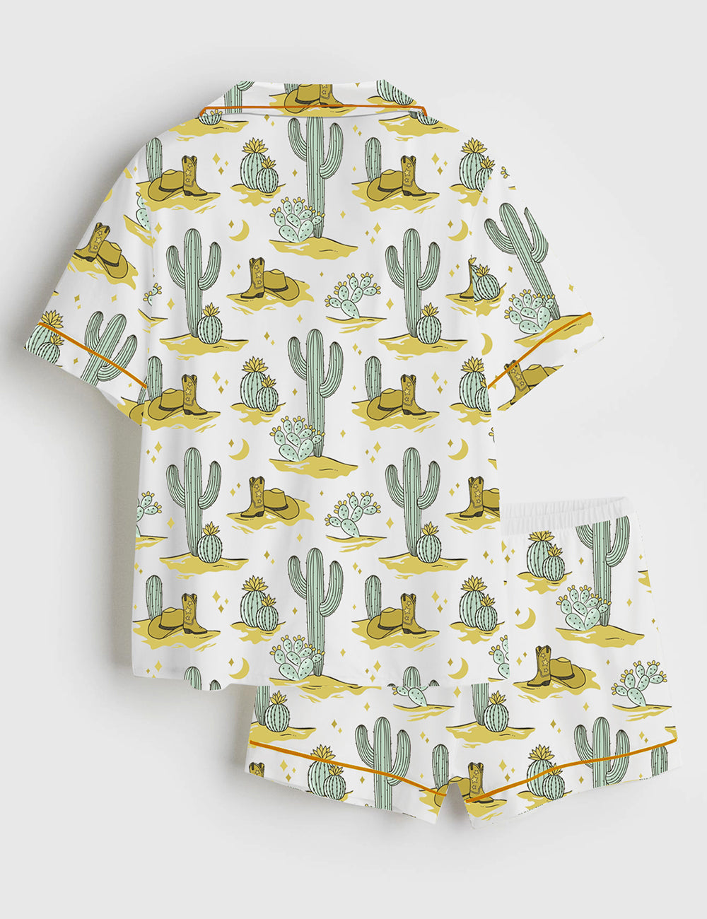 Alternative view of Women's Western Cowboy Short Sleeve Satin Pajama Set