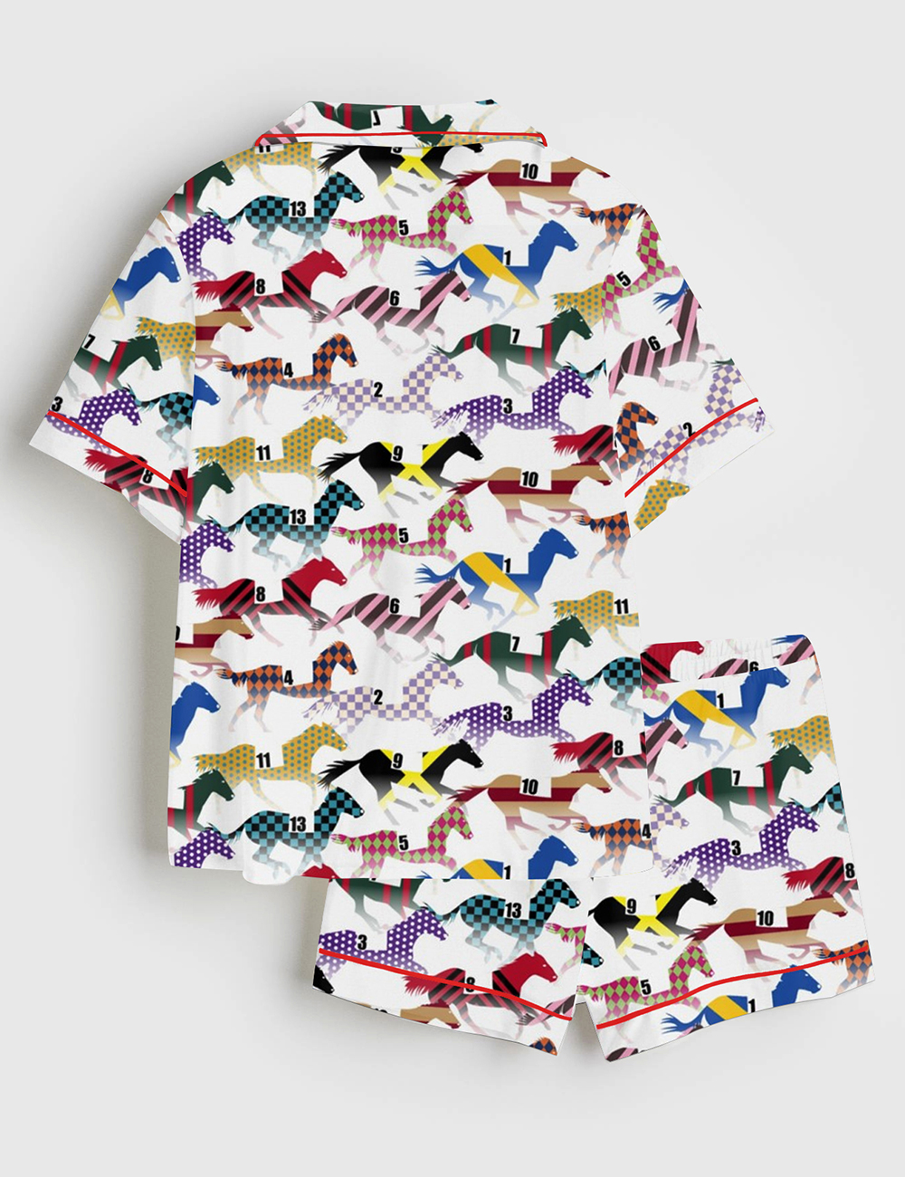 Alternative view of Women's Western Kentucky Derby 151st Run For The Horse Print Short Sleeve Satin Pajama Set