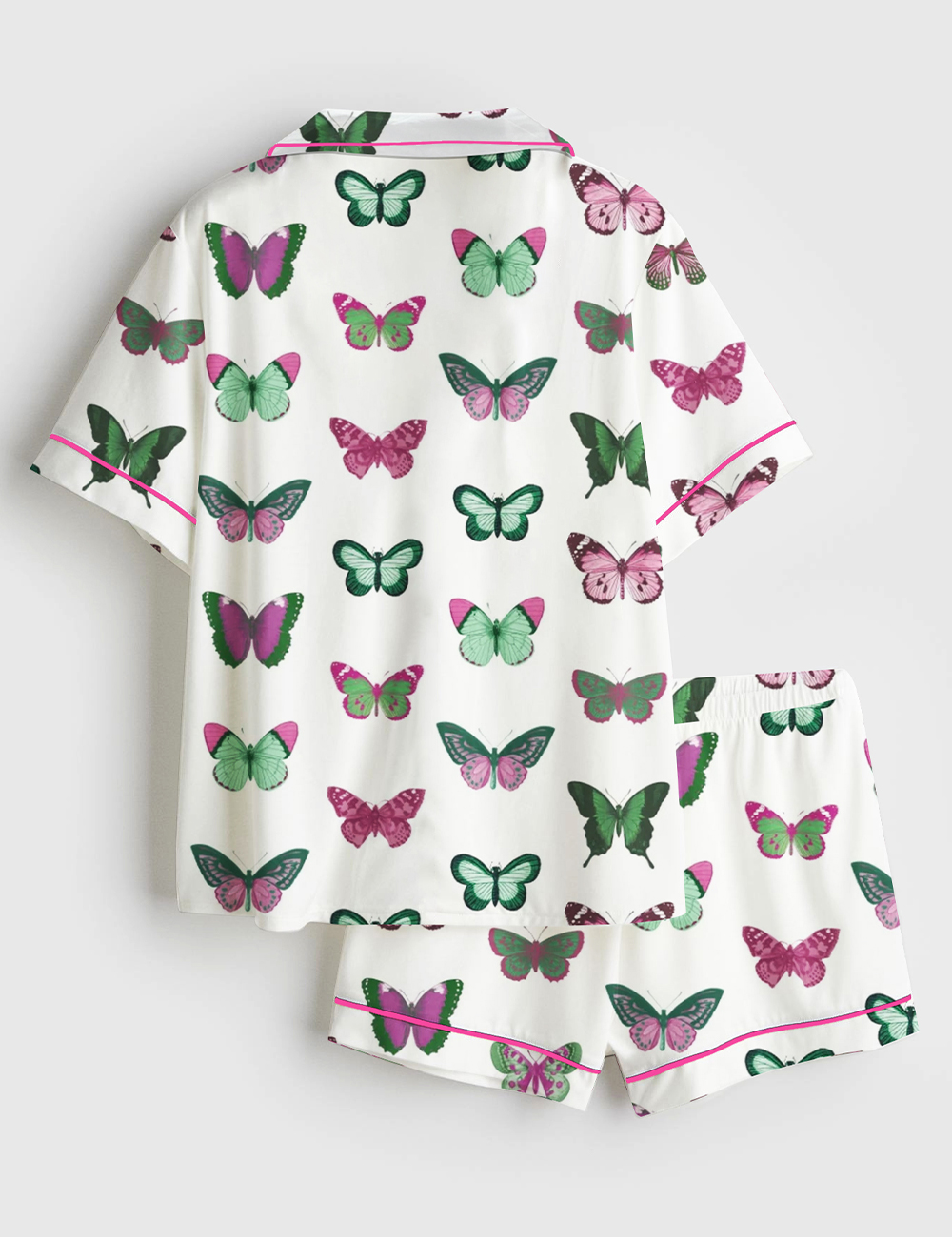 Alternative view of Women's Wicked Butterfly Short Sleeve Satin Pajama Set