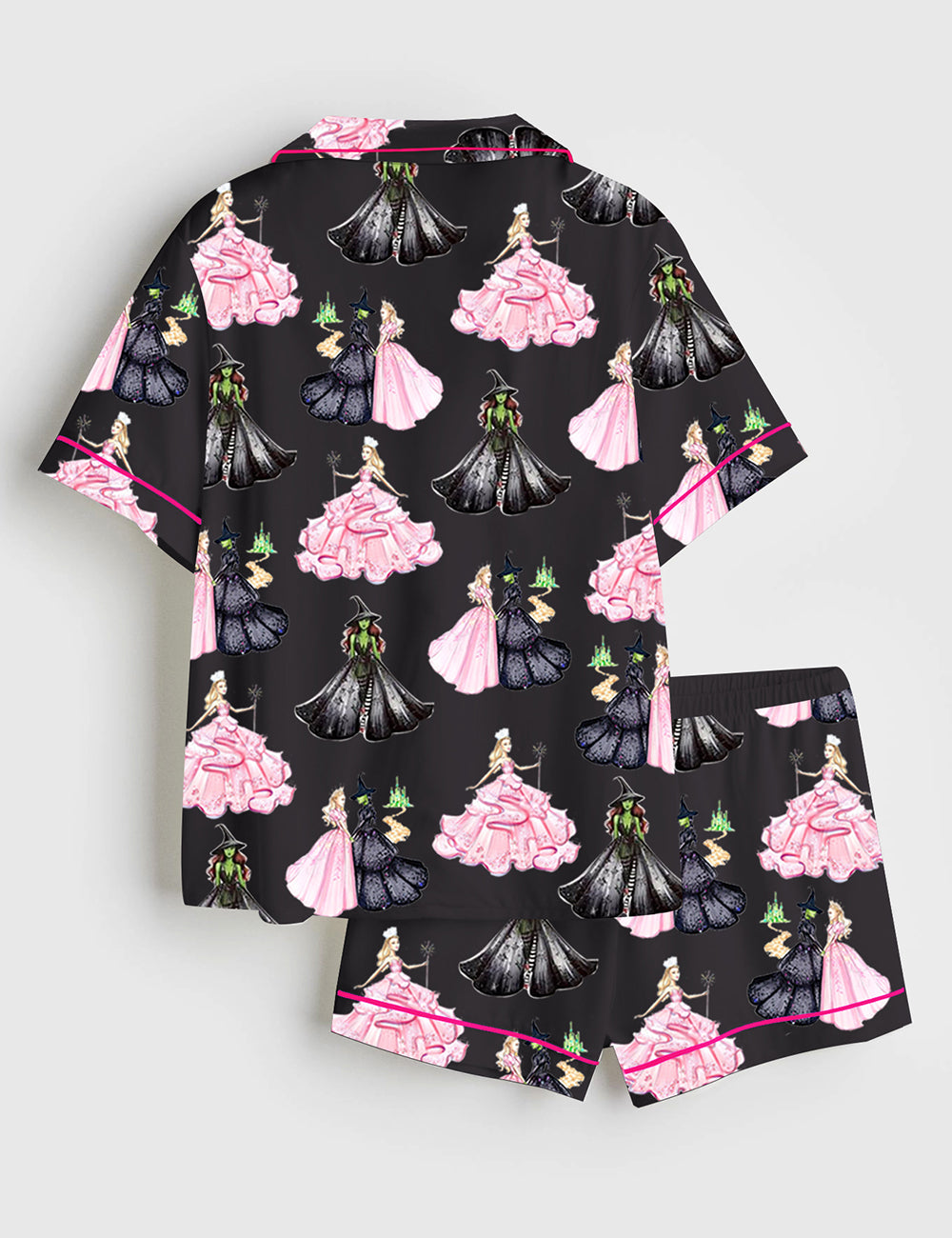 Alternative view of Women's Wicked Print Short Sleeve Satin Pajama Set