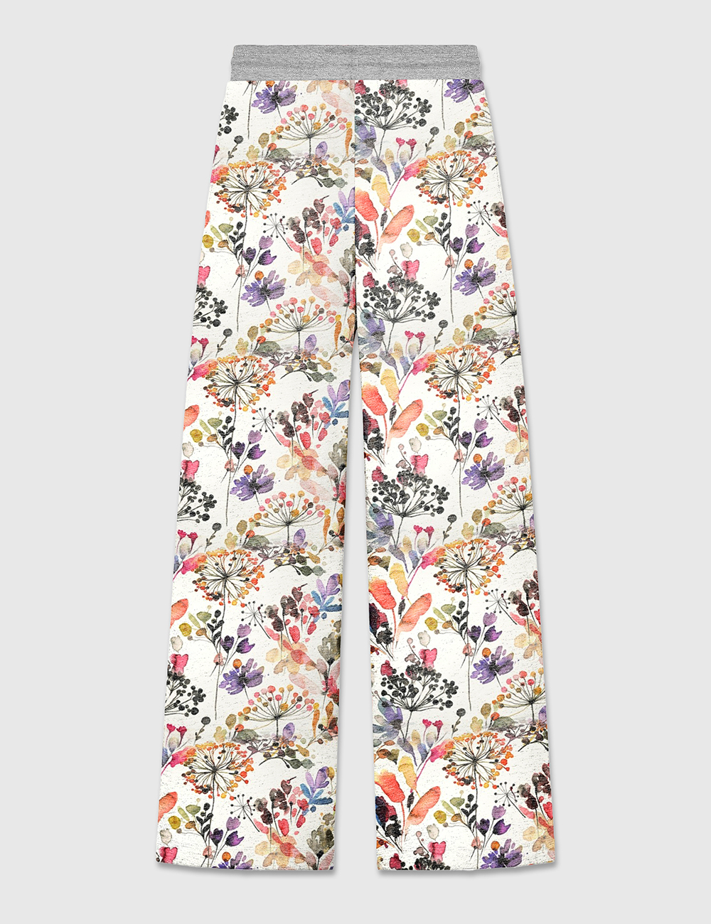 Alternative view of Women's Wild Grasses Watercolor Floral Whimsical Nature Medium Playful Pink Rustic Tie Pants